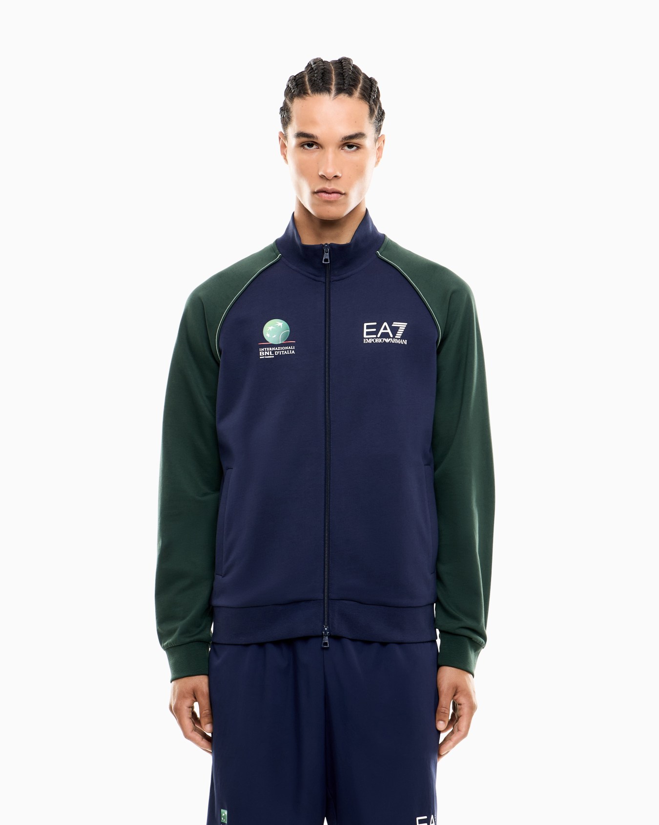 Internazionali BNL d'Italia cotton zip-up sweatshirt Slide 3
