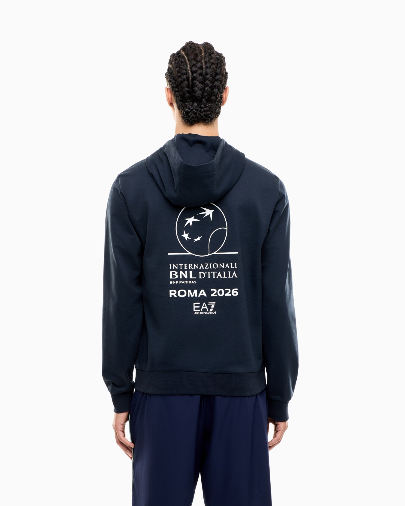 Internazionali BNL d'Italia cotton hooded sweatshirt Slide 5