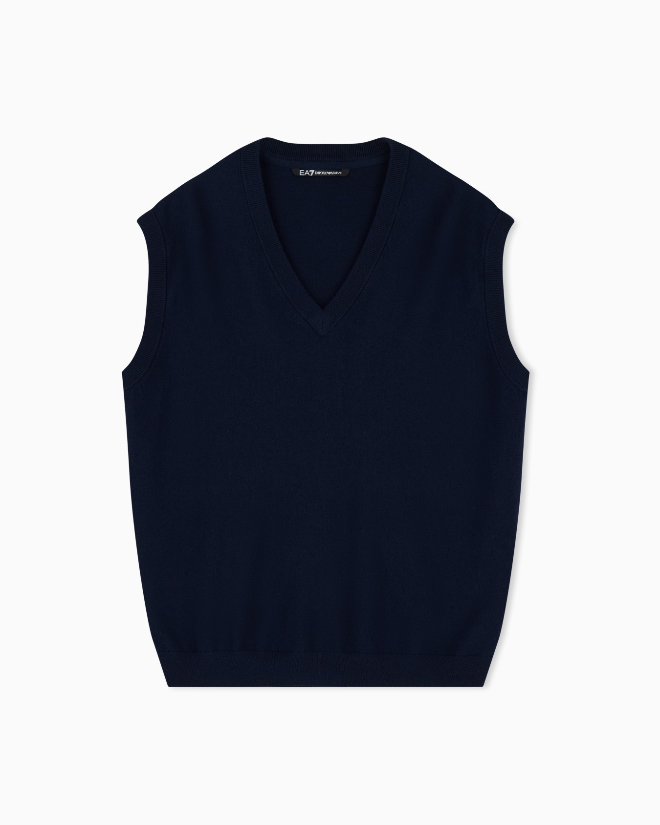 Knitted vest Golf Pro in cotton and virgin wool blend Slide 0