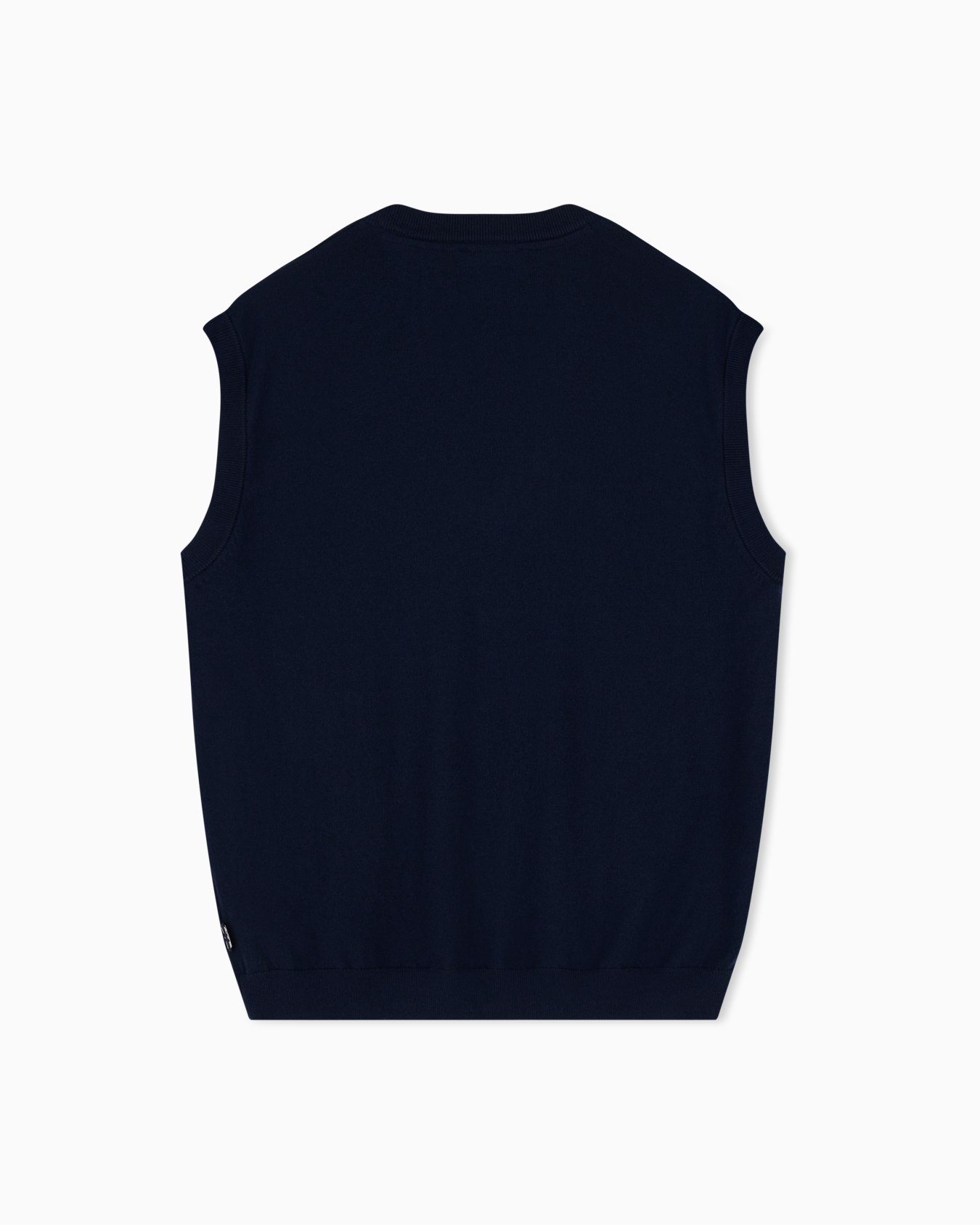 Knitted vest Golf Pro in cotton and virgin wool blend Slide 2