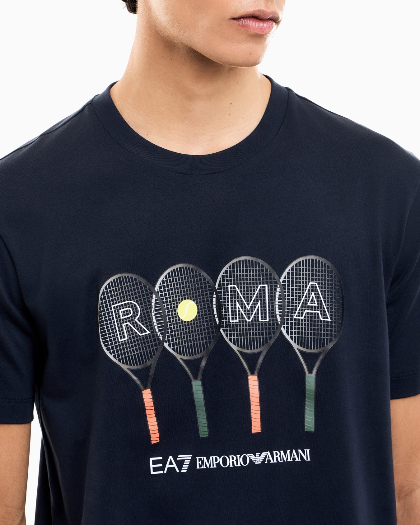 Camiseta de cuello redondo de algodón con estampado Masters de Roma (Internazionali BNL d'Italia) Diapositiva 6