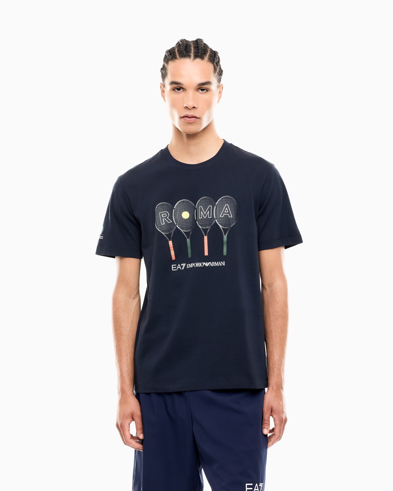Camiseta de cuello redondo de algodón con estampado Masters de Roma (Internazionali BNL d'Italia) Diapositiva 3