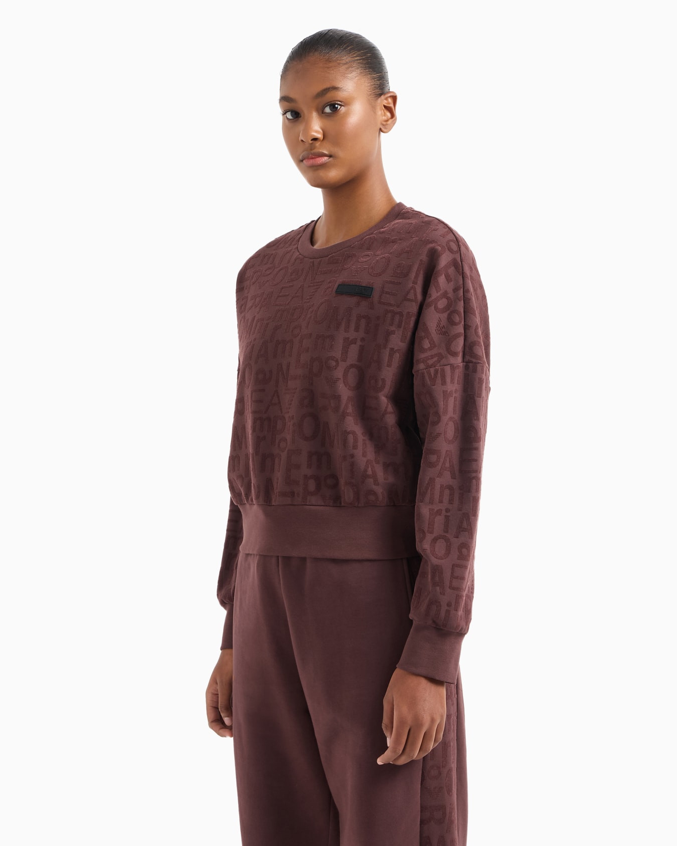 Sweat-shirt ras-du-cou en coton biologique et modal stretch Graphic Series Diapositive 1
