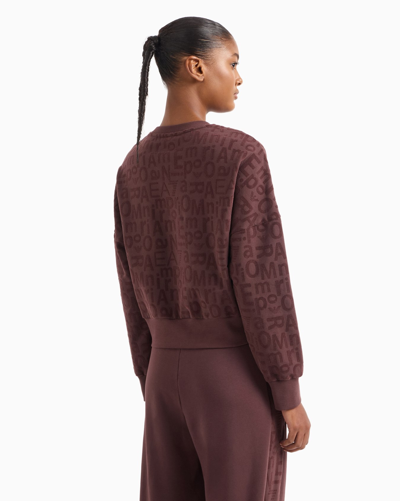 Sweat-shirt ras-du-cou en coton biologique et modal stretch Graphic Series Diapositive 2