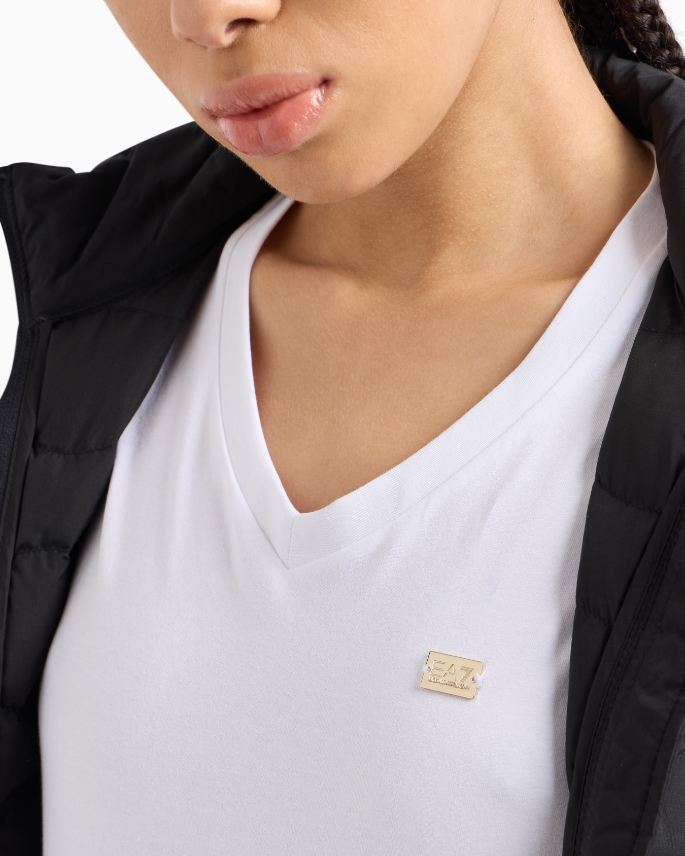 <オンライン限定>Core Lady VネックTシャツ ストレッチコットンジャージー スライドする 4