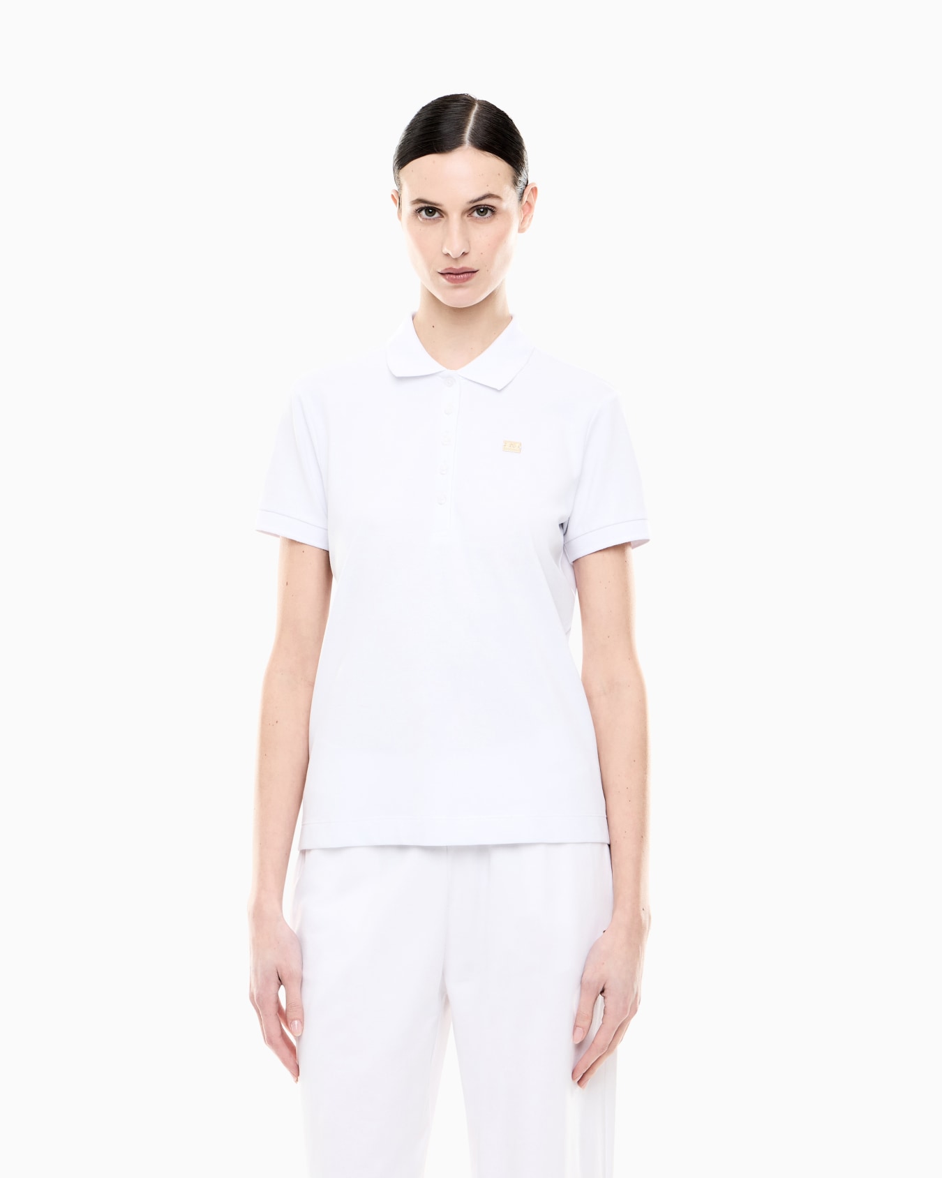 Polo Core Lady de punto de algodón elástico  Diapositiva 3