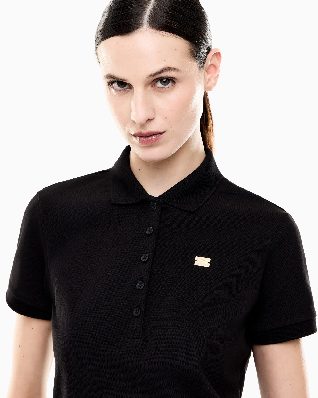 Core Lady stretch-cotton jersey polo shirt Slide 6