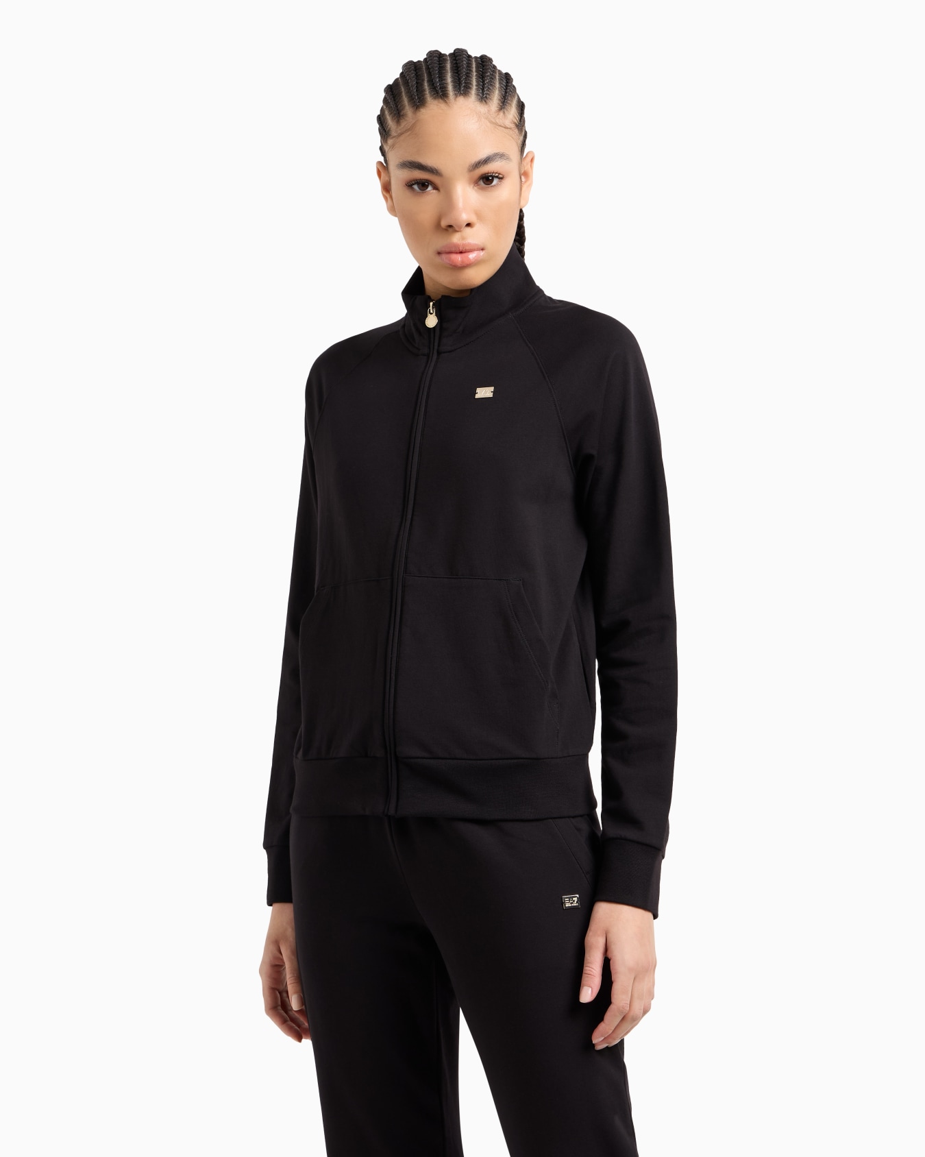 Core Lady stretch-cotton zip-up sweatshirt Slide 3