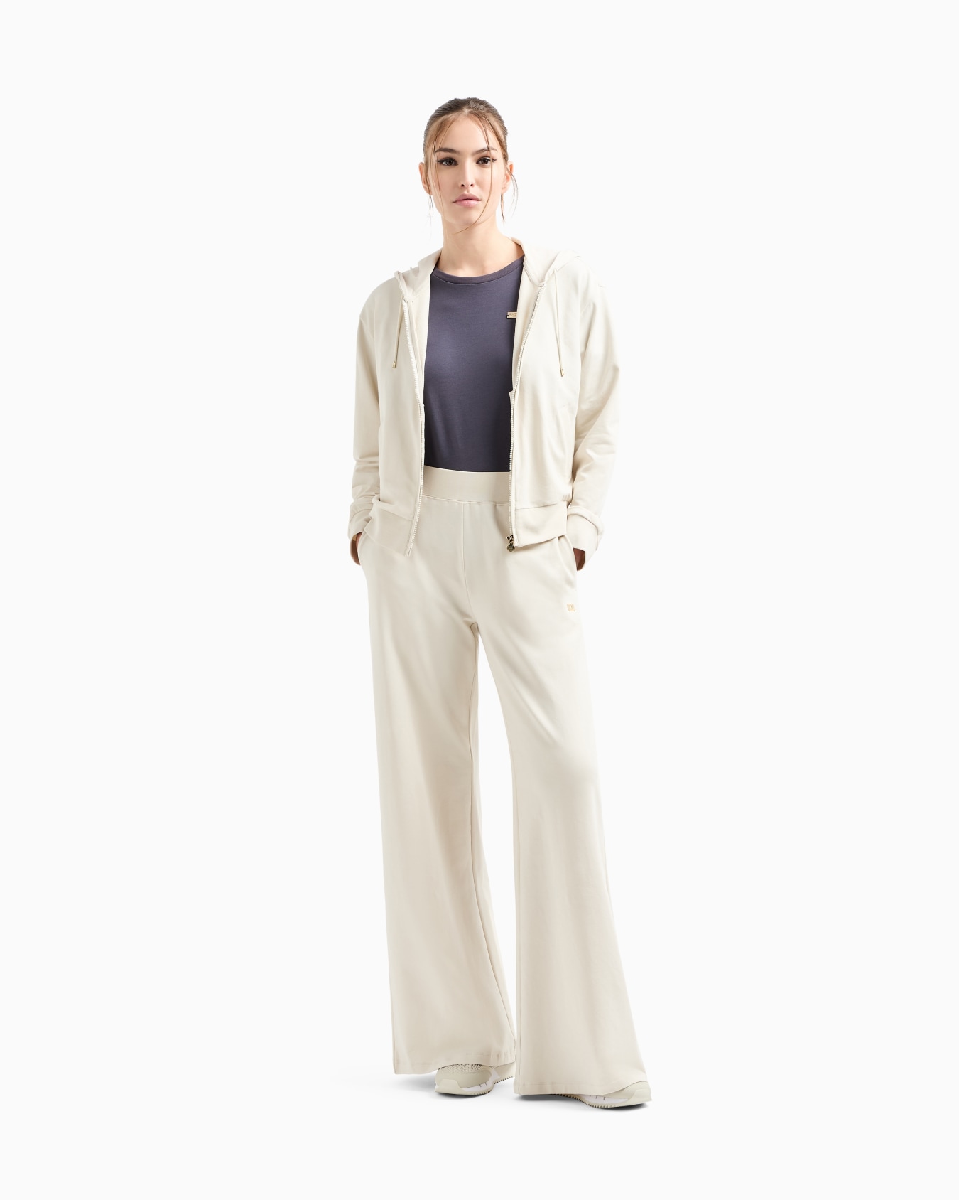 Core Lady stretch-cotton wide-leg trousers Slide 1