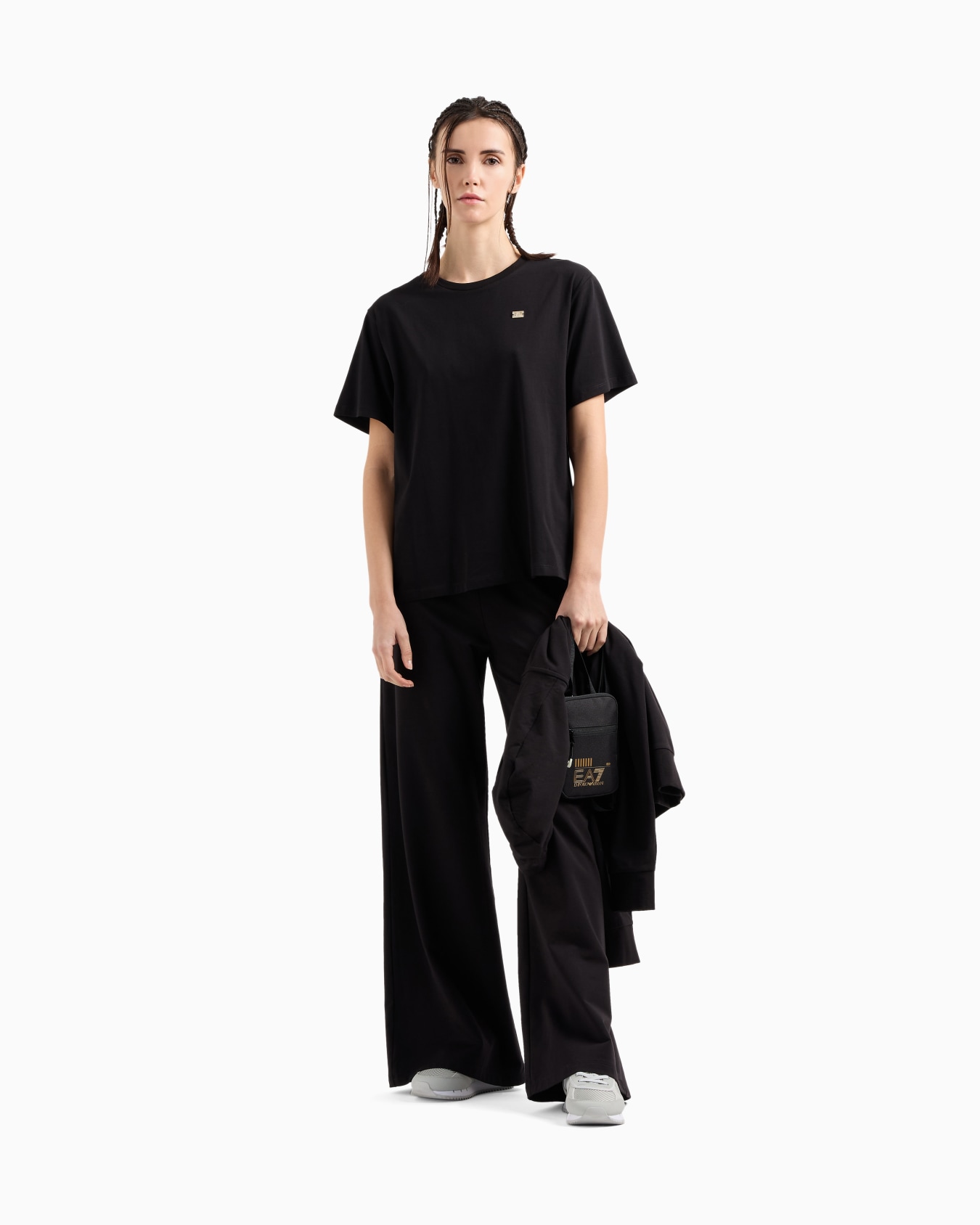 Core Lady stretch-cotton wide-leg trousers Slide 1