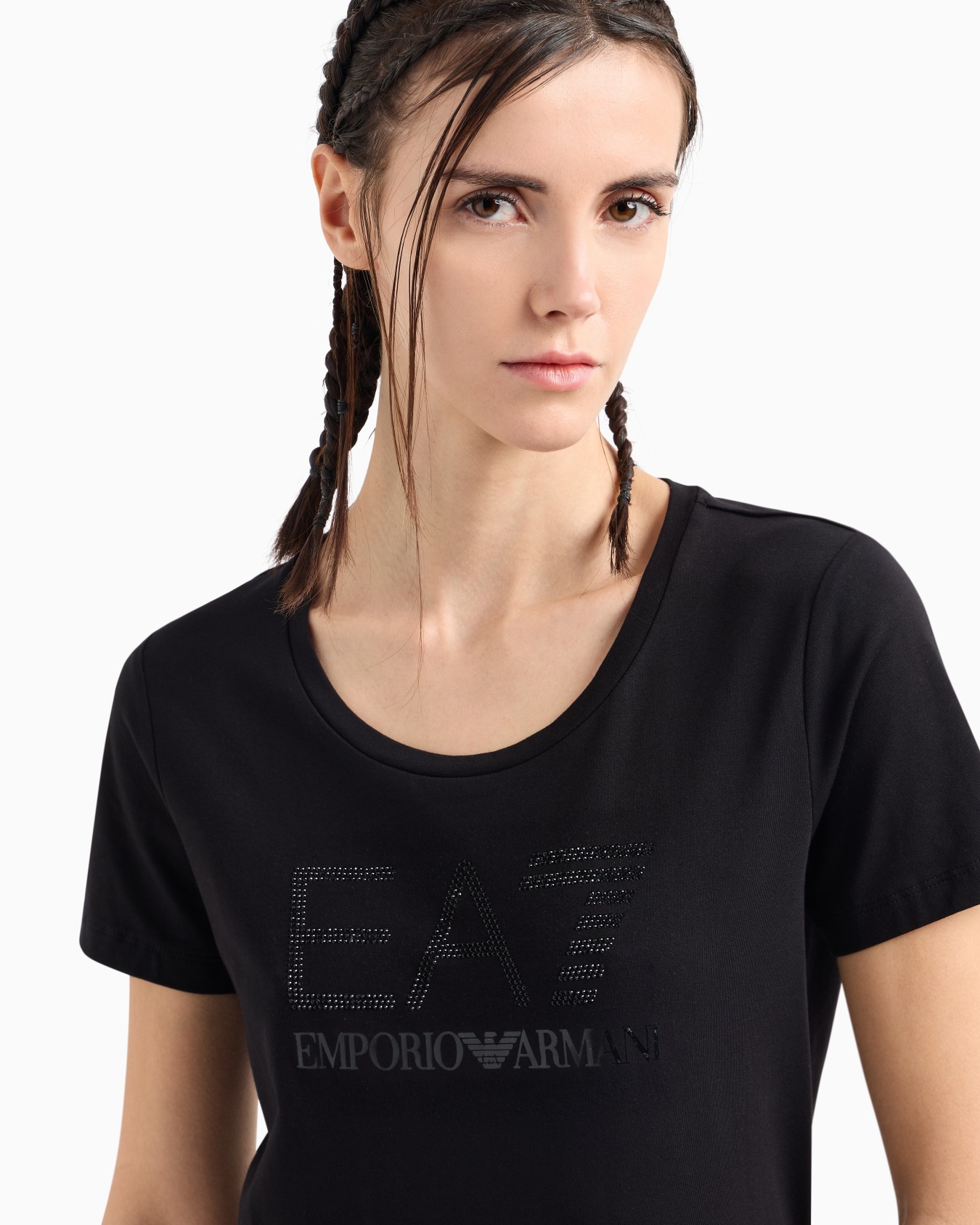Camiseta Logo Series de punto de algodón elástico Diapositiva 4