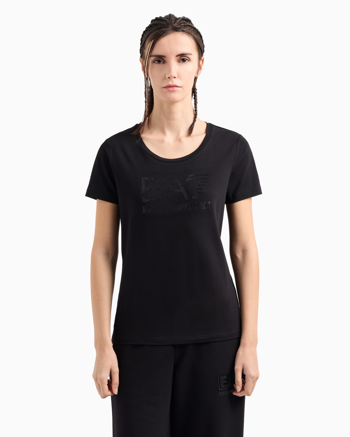 Camiseta Logo Series de punto de algodón elástico Diapositiva 3