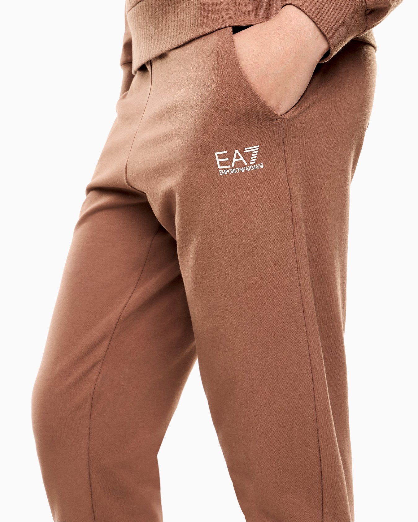 Survêtement en coton stretch avec logo Diapositive 4