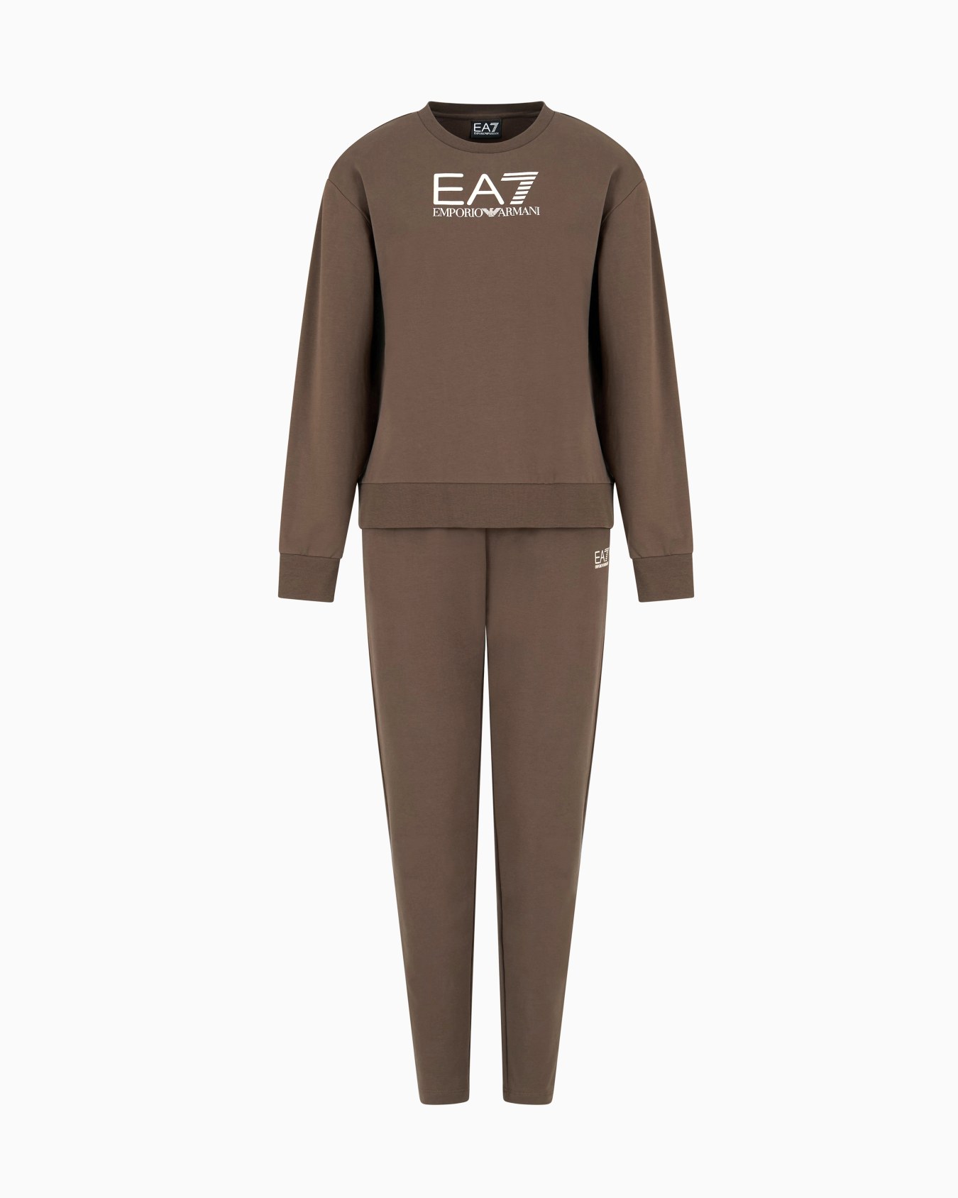 Stretch-cotton tracksuit with logo Slide 0