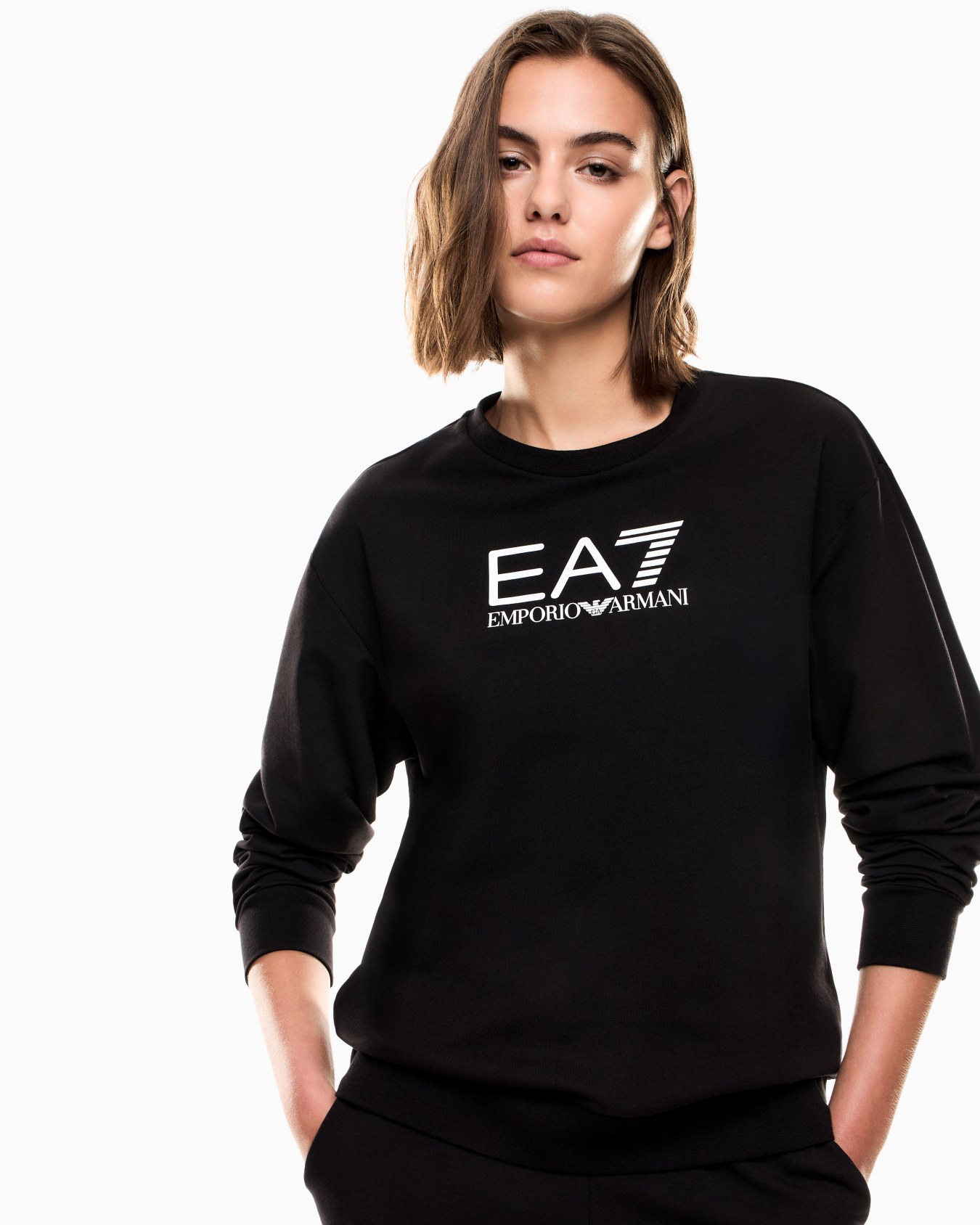 Survêtement en coton stretch avec logo Diapositive 3