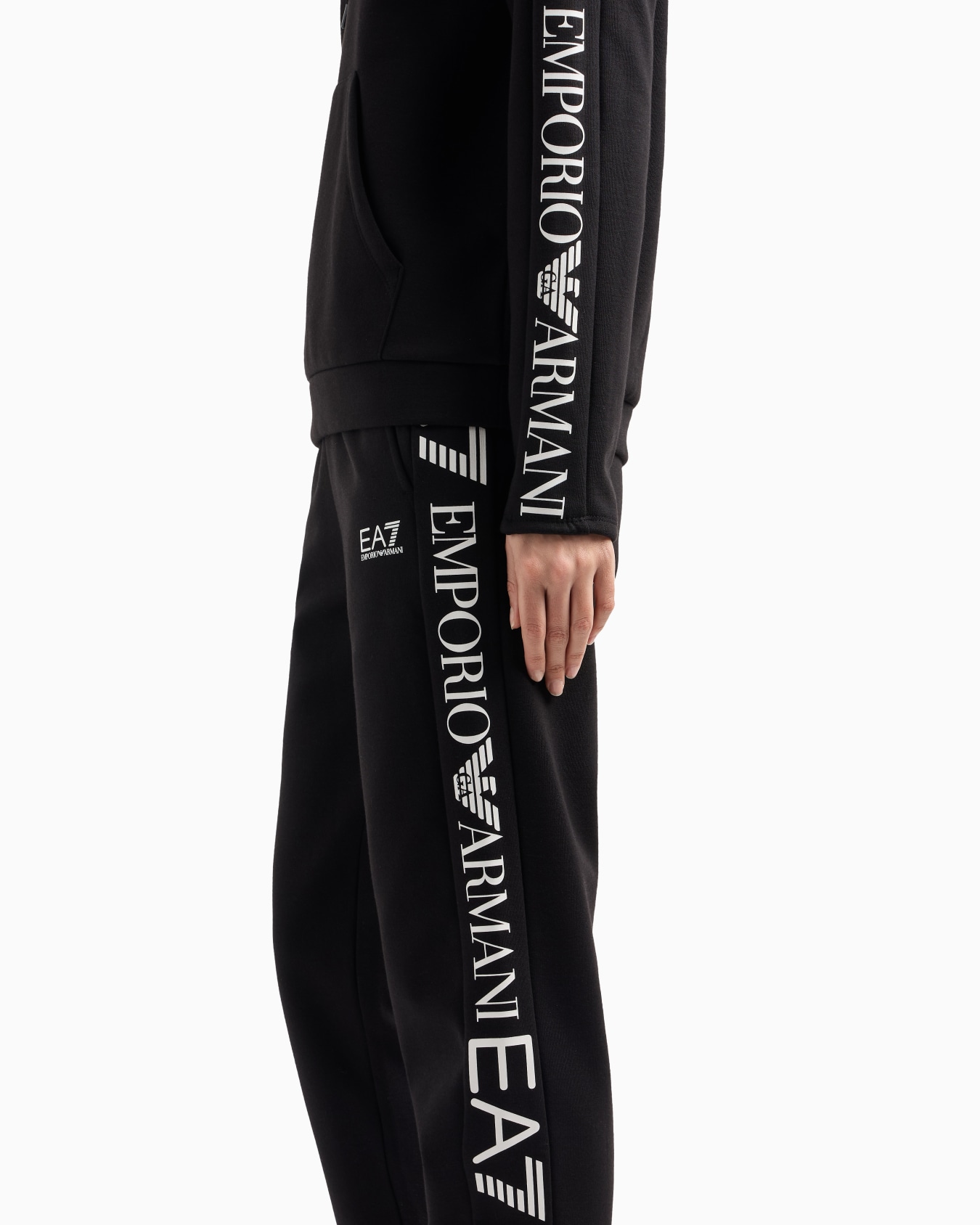 Survêtement en jersey de coton stretch avec logo Diapositive 3