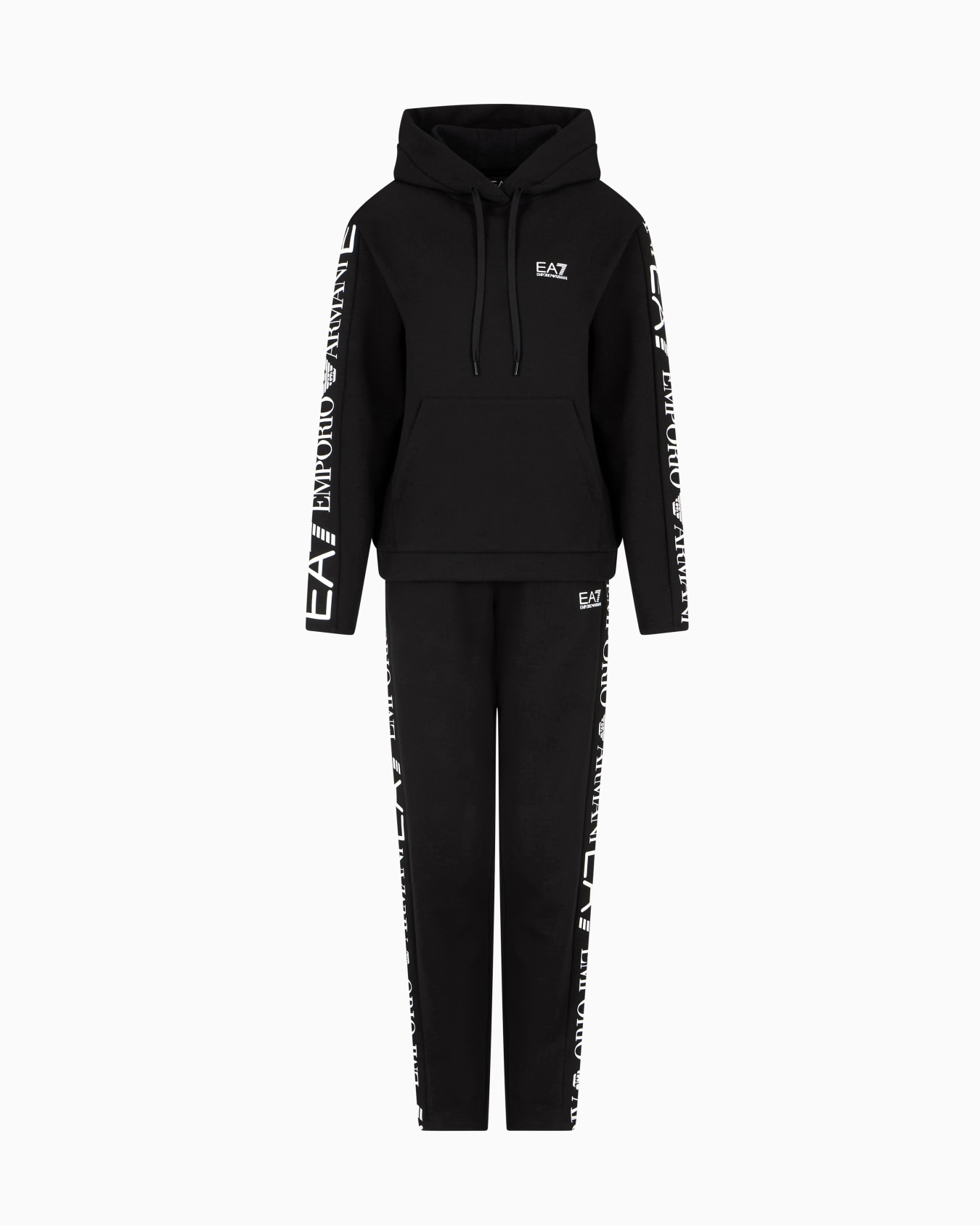 Survêtement en jersey de coton stretch avec logo Diapositive 0