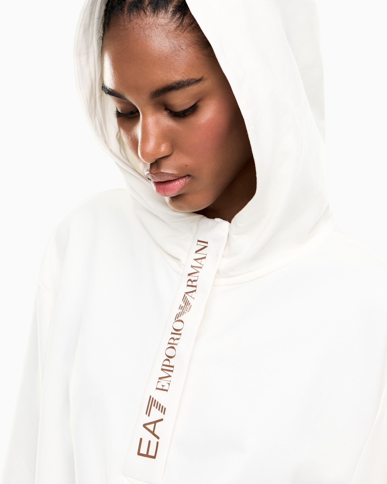 Stretch cotton jersey hooded tracksuit Slide 3