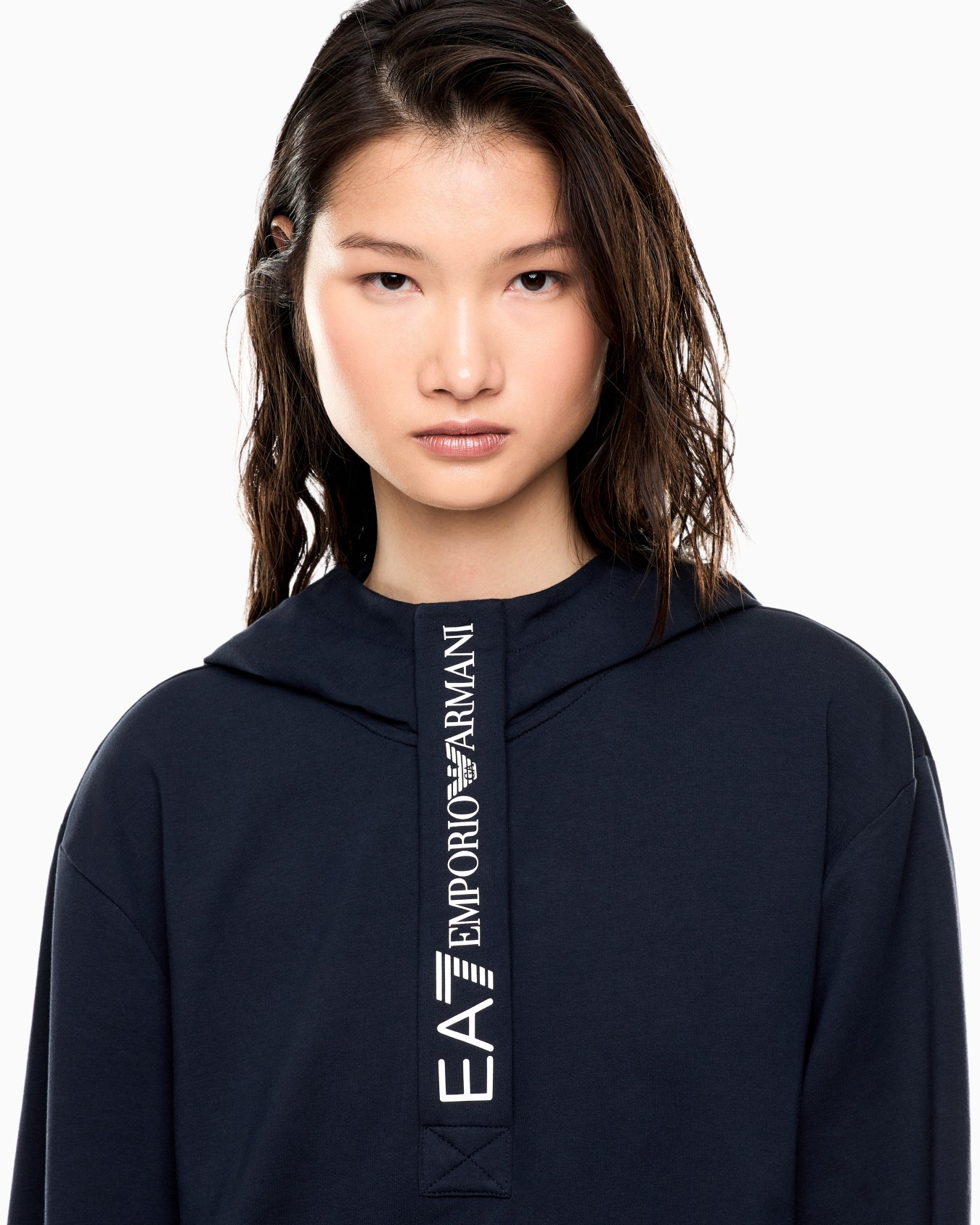 Stretch cotton jersey hooded tracksuit Slide 4