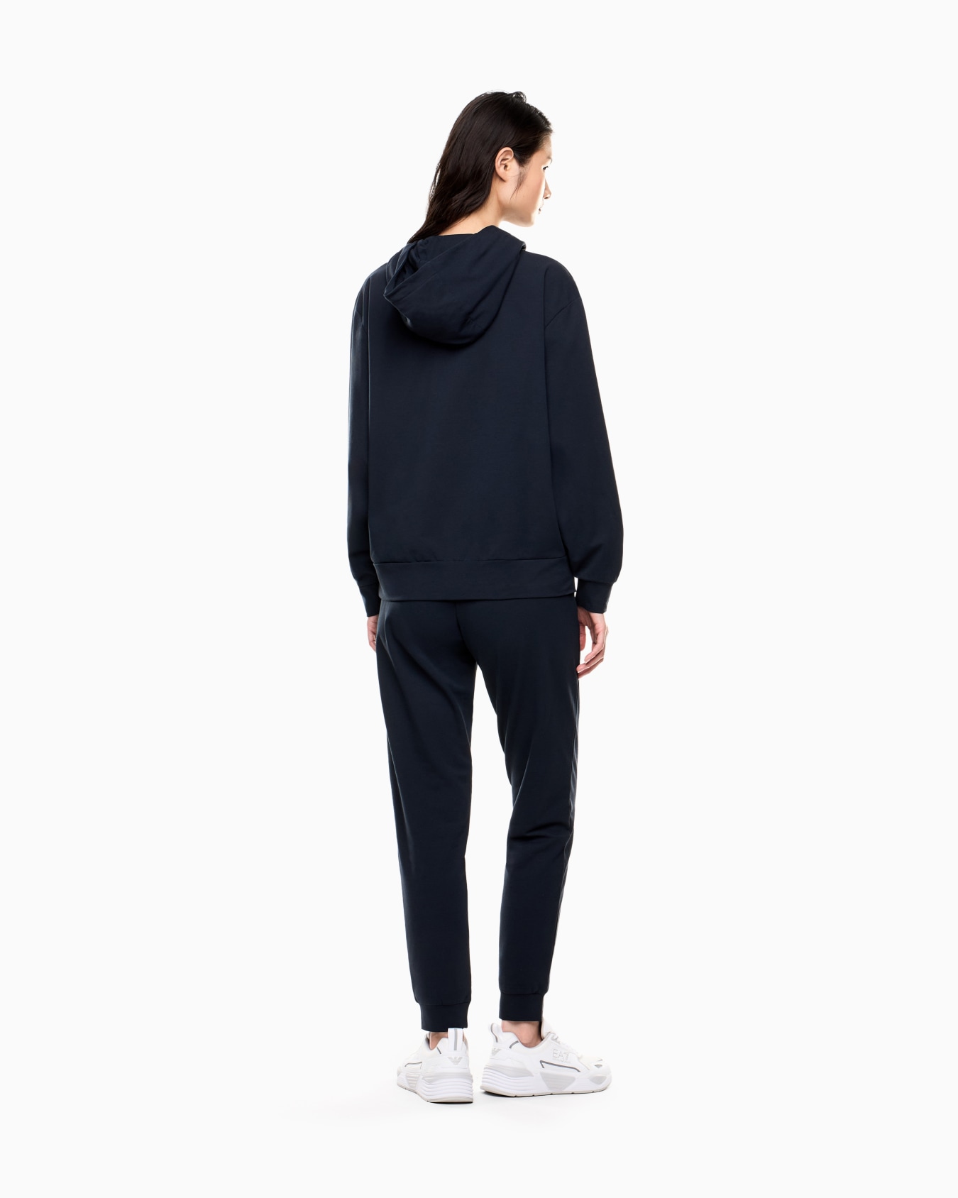 Stretch cotton jersey hooded tracksuit Slide 2