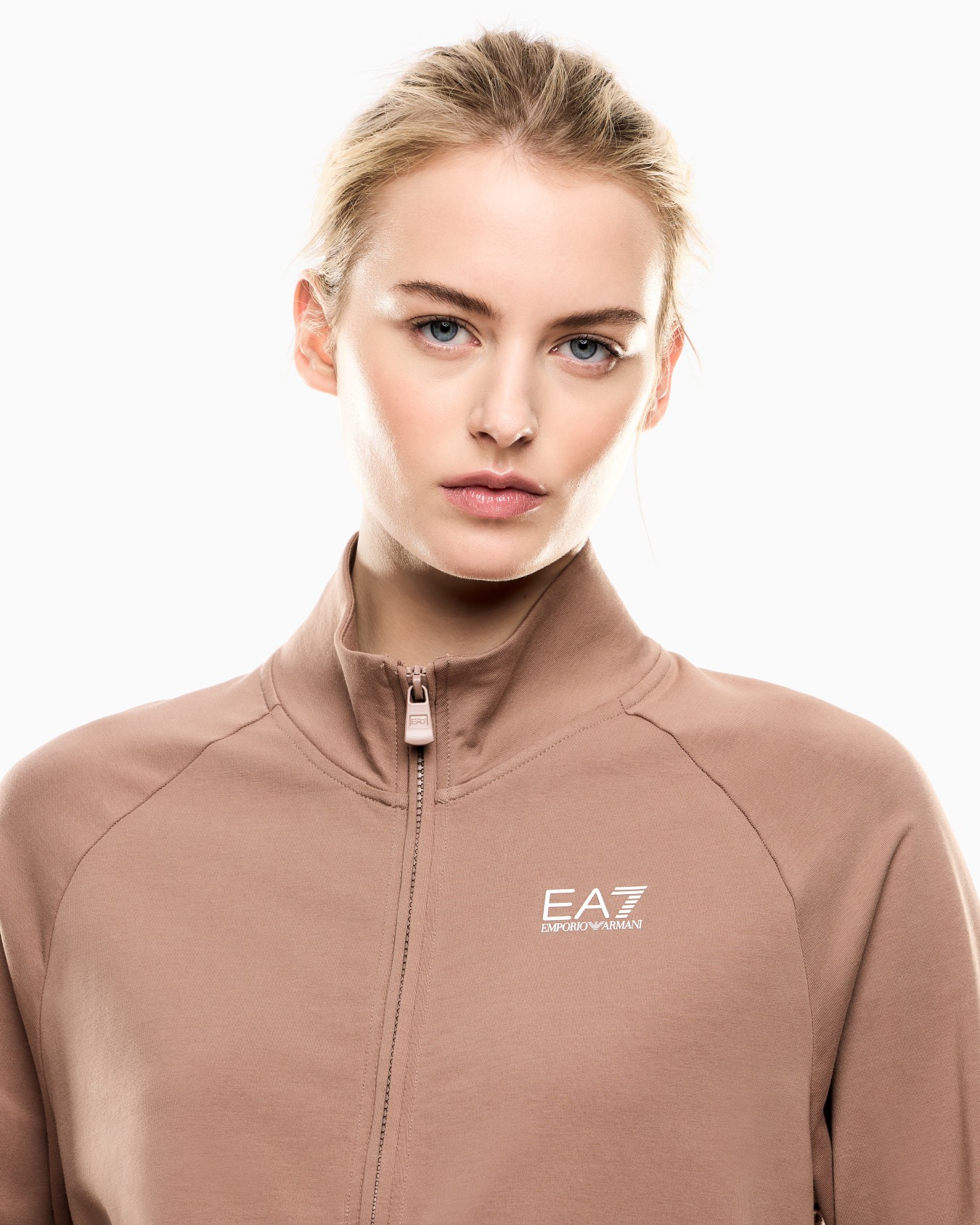 Stretch cotton-blend tracksuit with logo Slide 3