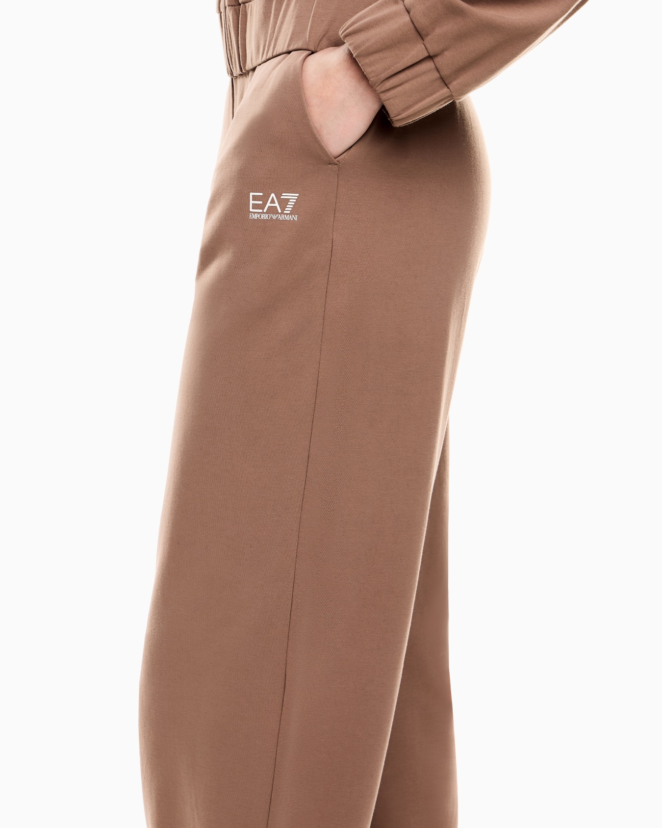 Stretch cotton-blend tracksuit with logo Slide 4