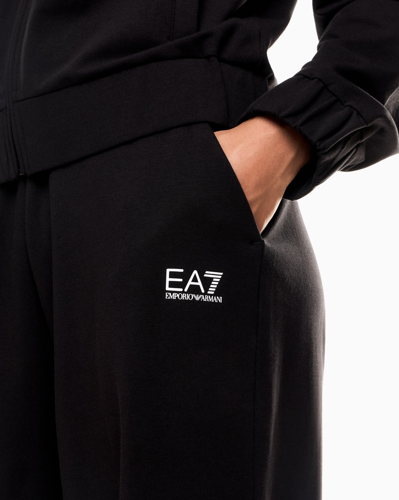 Trainingsanzug aus Baumwollstretch-Mischung mit Logo Folie 4