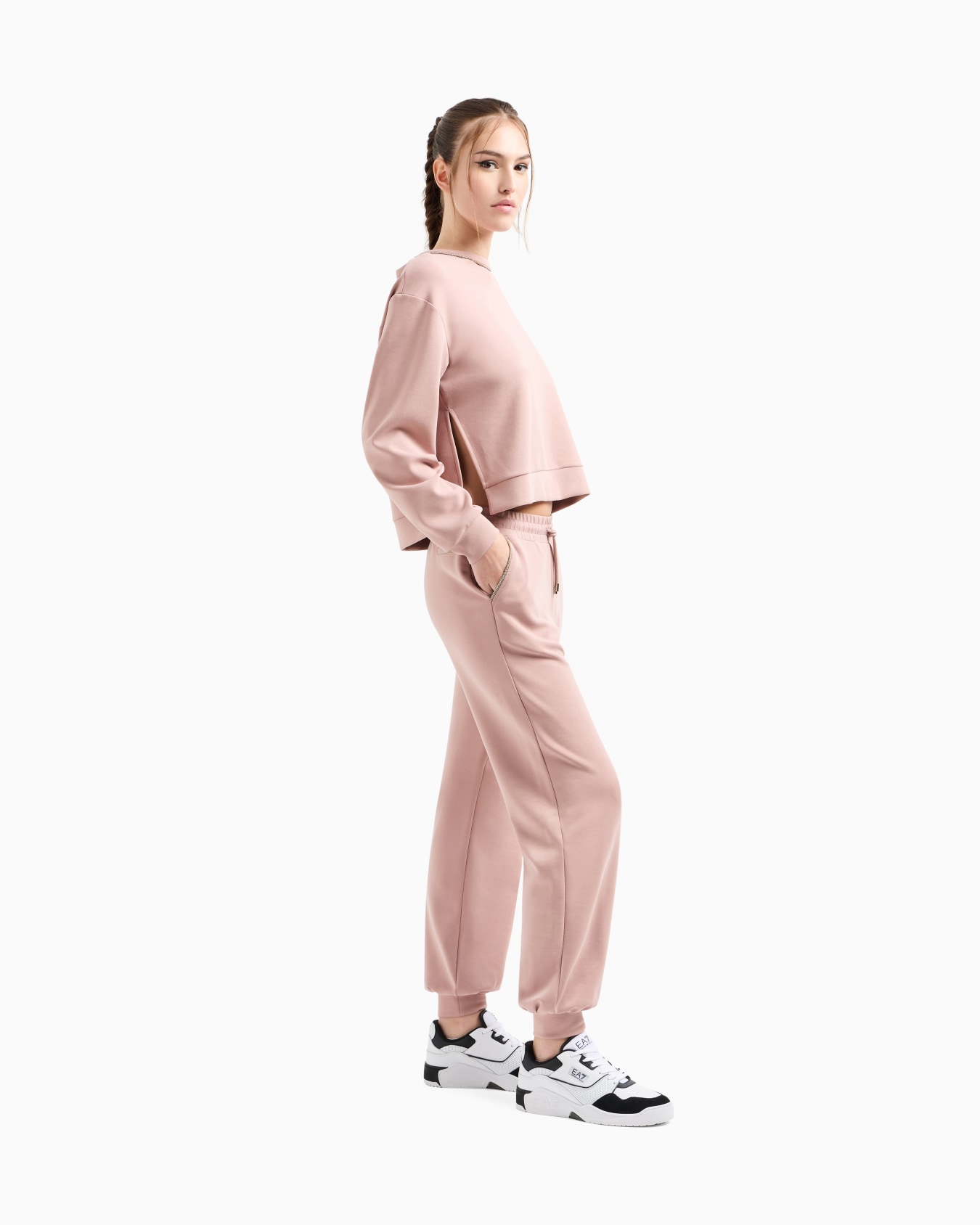 Precious stretch modal-blend crew-neck sweatshirt Slide 1
