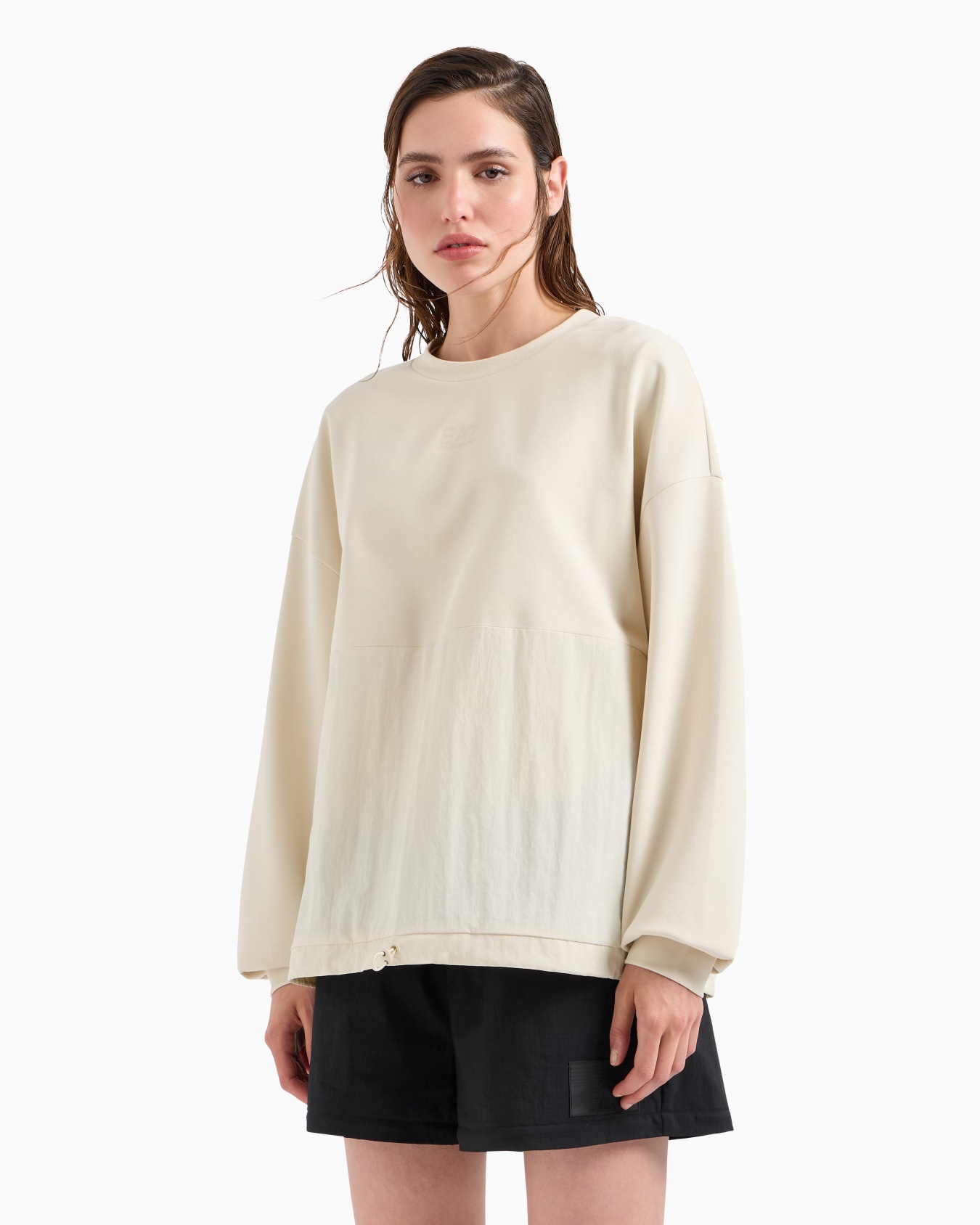 Contemporary Sport stretch-cotton and modal blend drawstring sweatshirt  Slide 3
