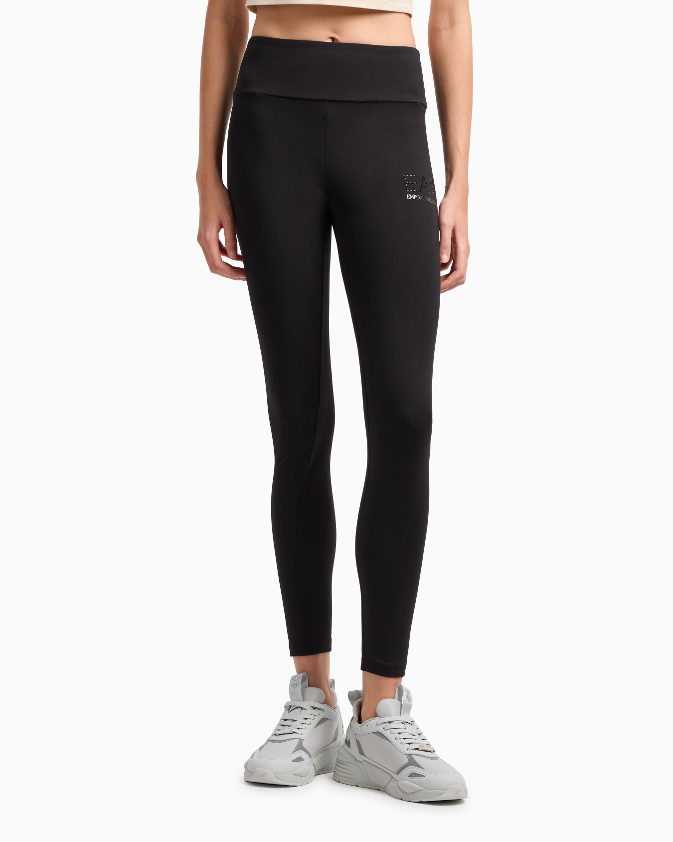 Legging Logo Series avec logo EA7 en strass Diapositive 3