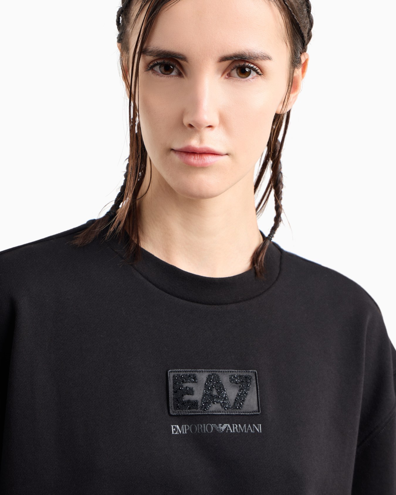 Logo Series cotton-blend cropped T-shirt Slide 4