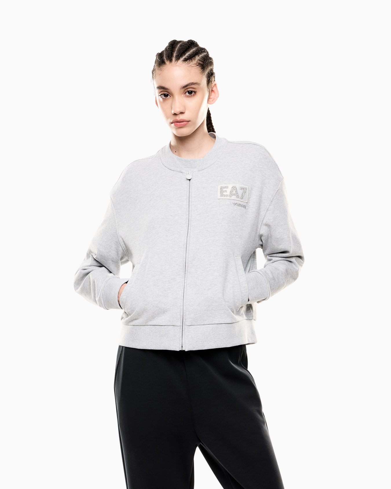 Logo Series stretch-cotton crew-neck sweatshirt Slide 3