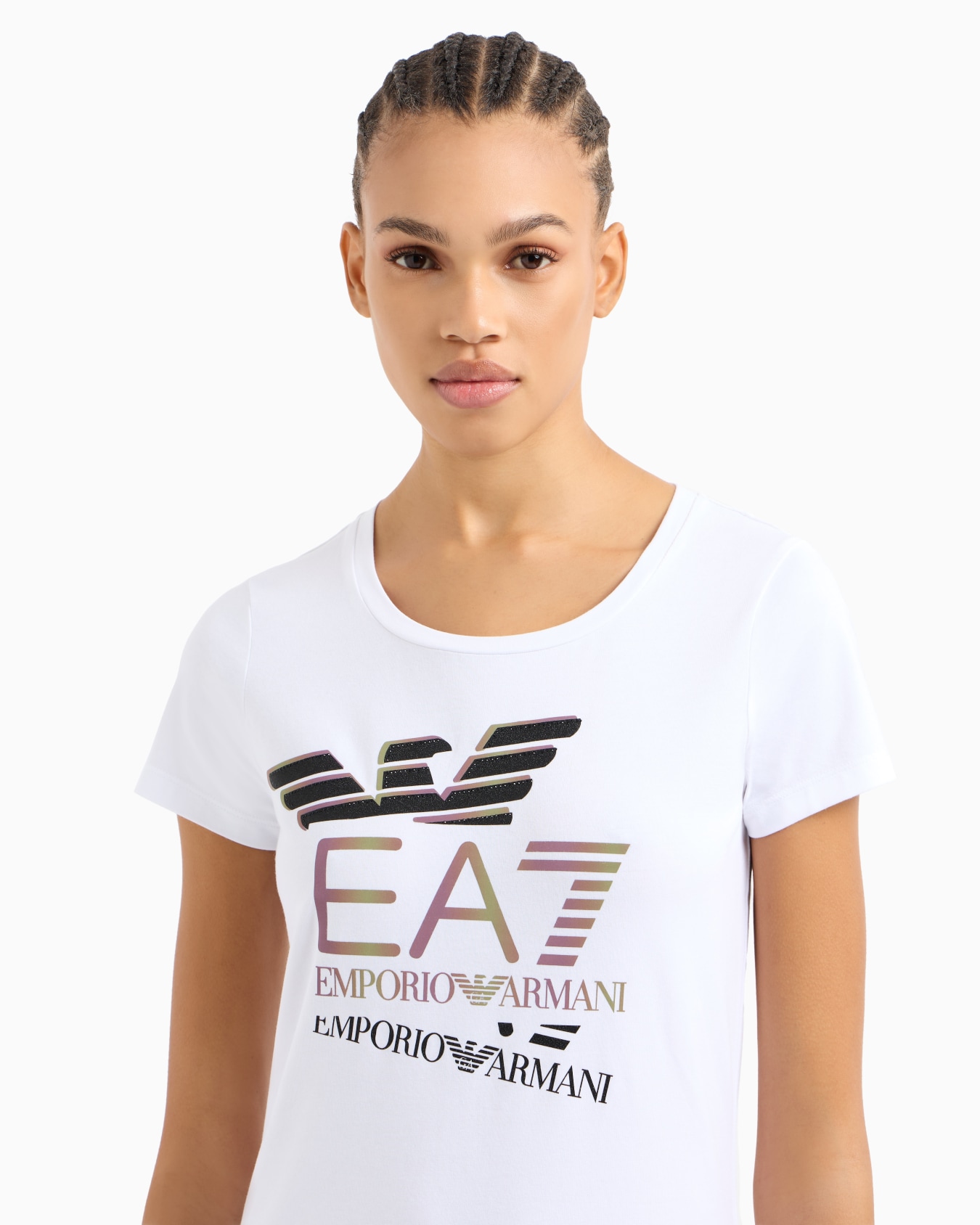 Logo Series stretch-cotton crew-neck T-shirt with logo Slide 4