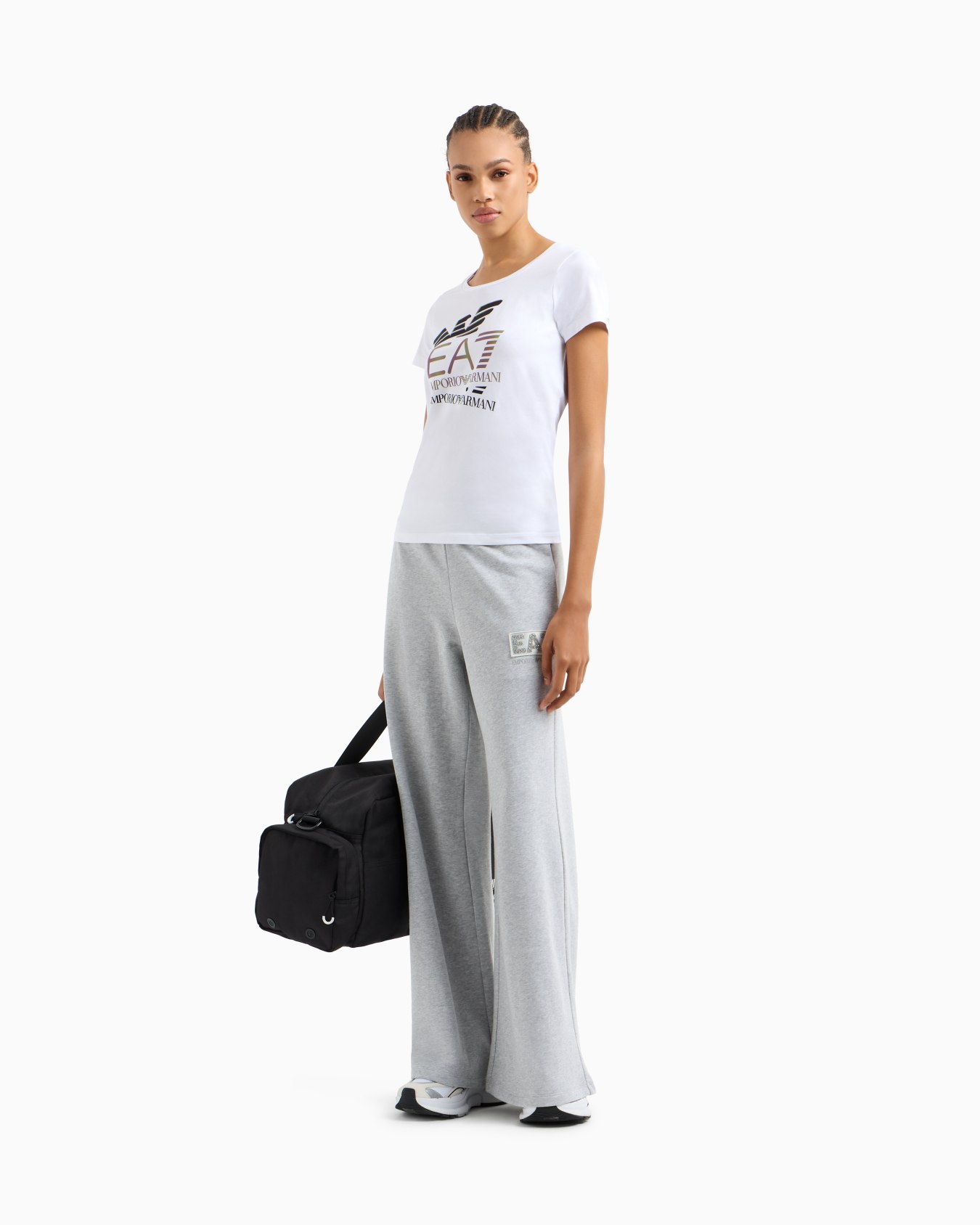 Logo Series stretch-cotton crew-neck T-shirt with logo Slide 1