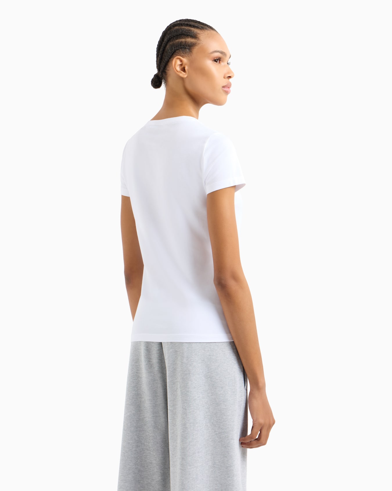 Logo Series stretch-cotton crew-neck T-shirt with logo Slide 2
