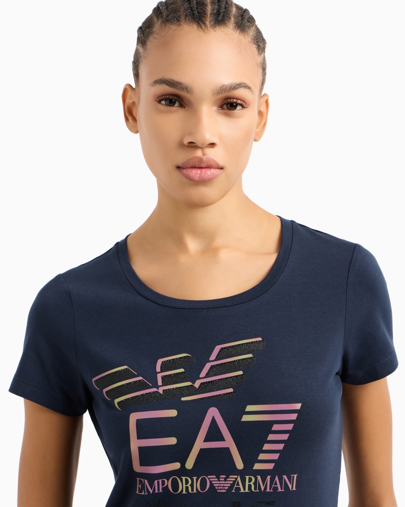 Logo Series stretch-cotton crew-neck T-shirt with logo Slide 4