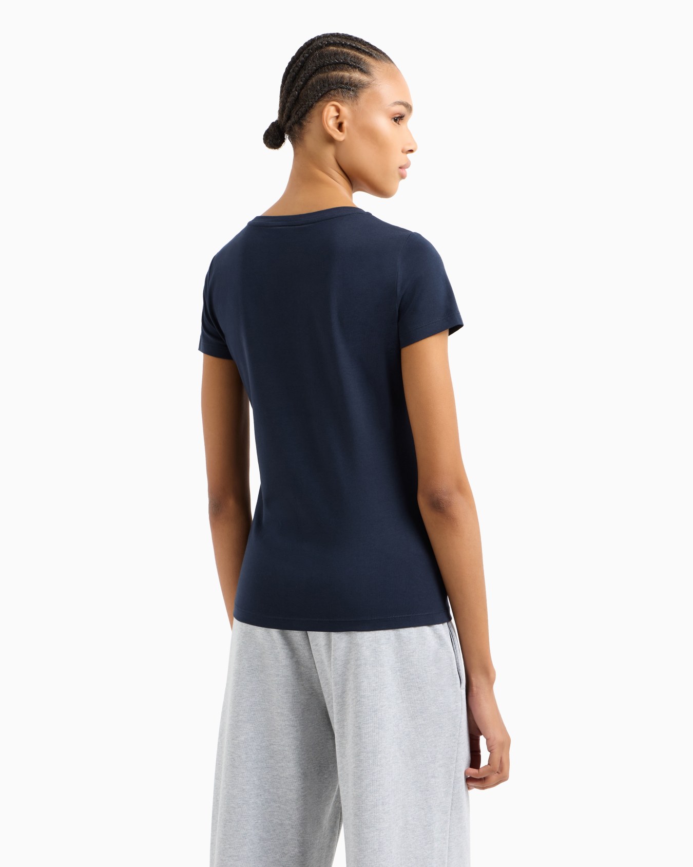 Logo Series stretch-cotton crew-neck T-shirt with logo Slide 2
