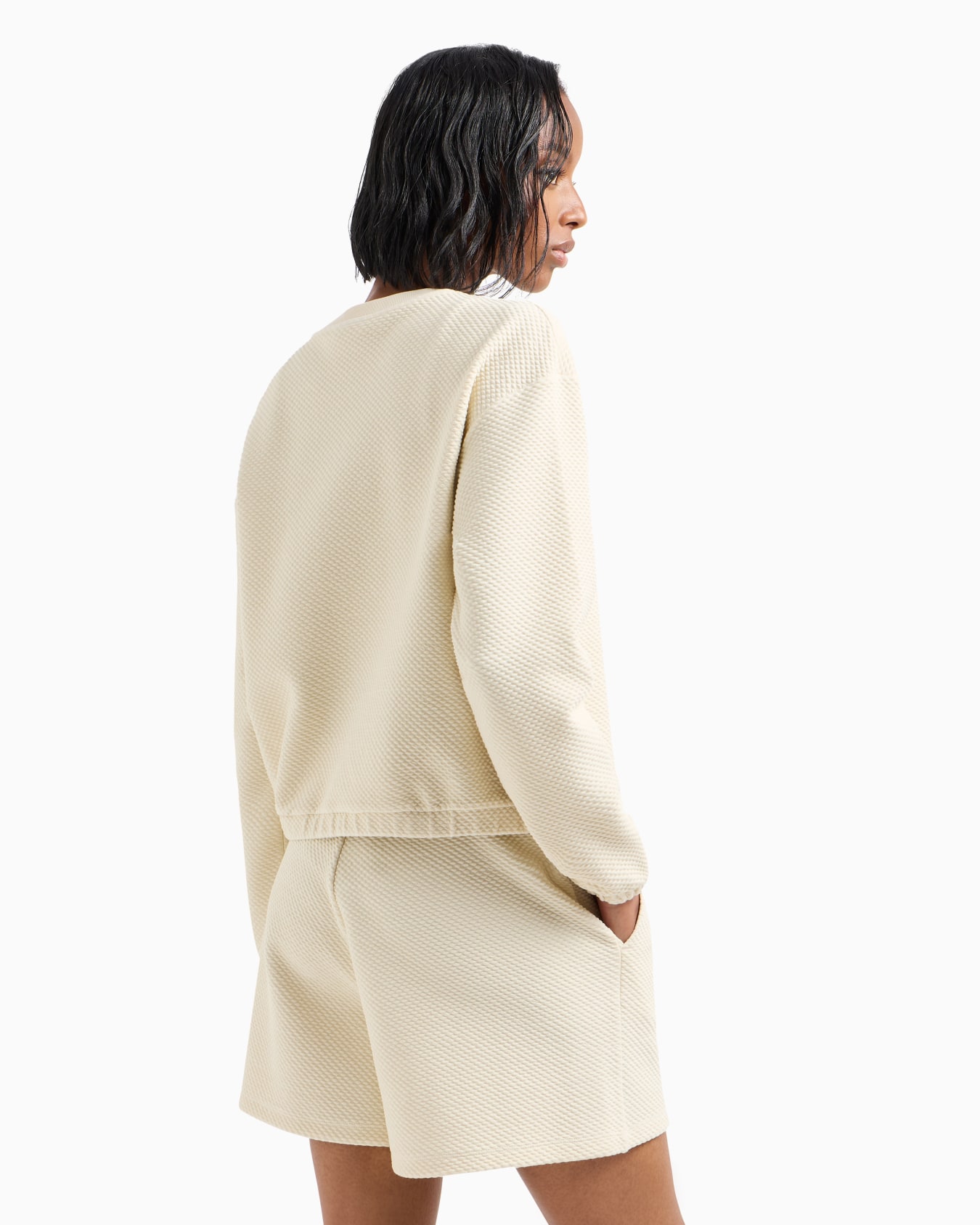 Sweatshirt mit Rundhalsausschnitt aus Baumwollstretch-Mischgewebe  Folie 2