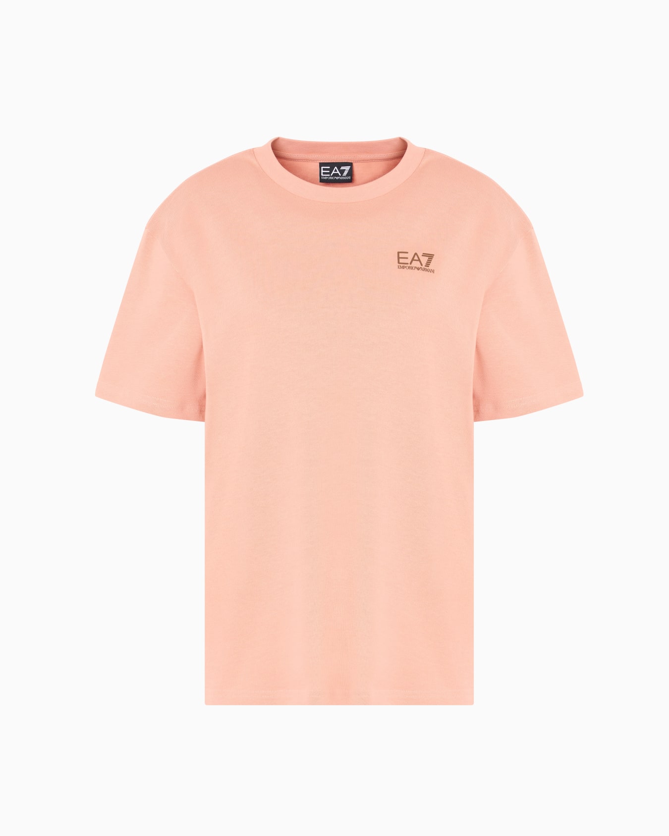 Pure cotton-jersey crew-neck T-shirt with an oversized print Slide 0