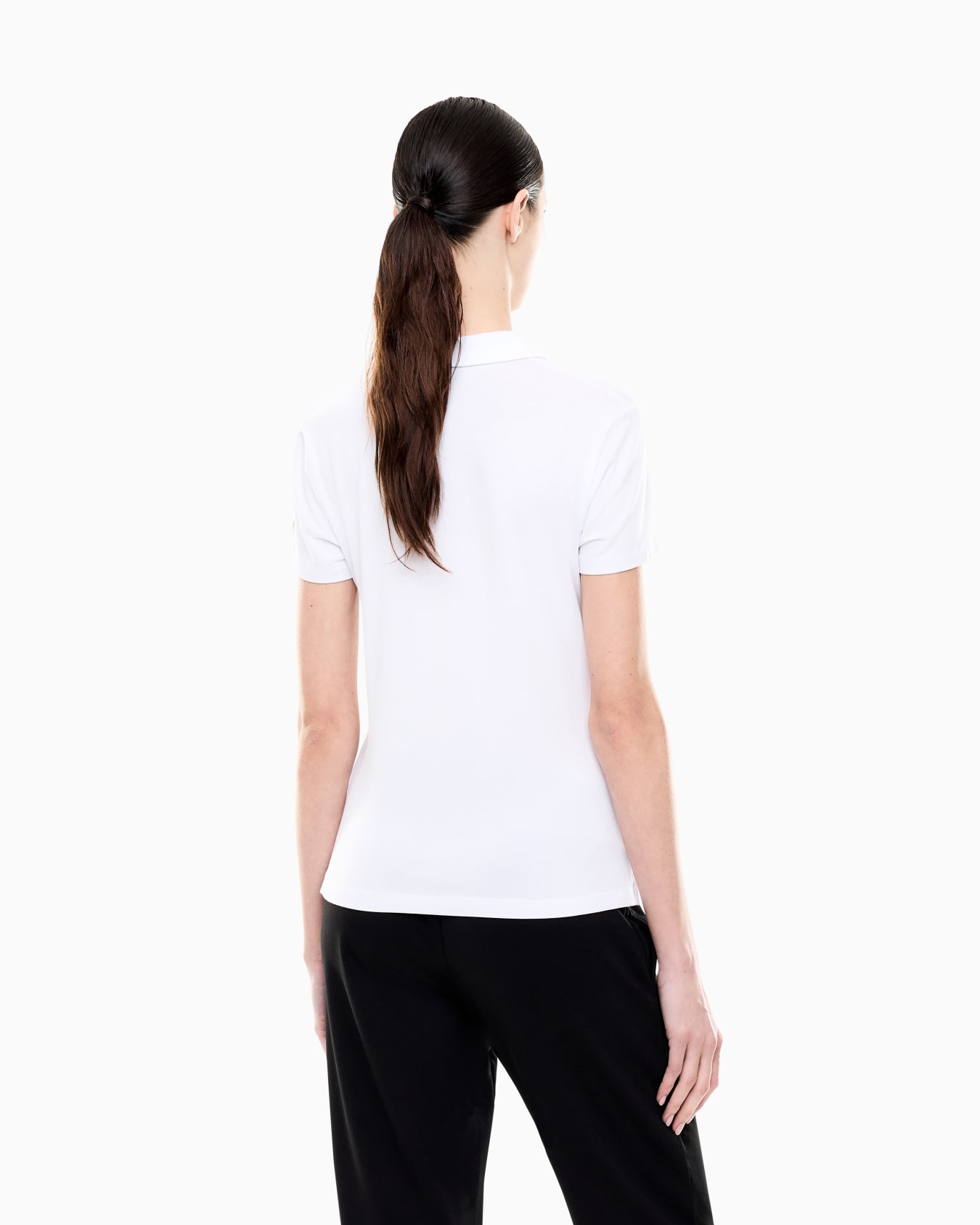 Evolution short-sleeved polo shirt in a cotton and modal blend Slide 3