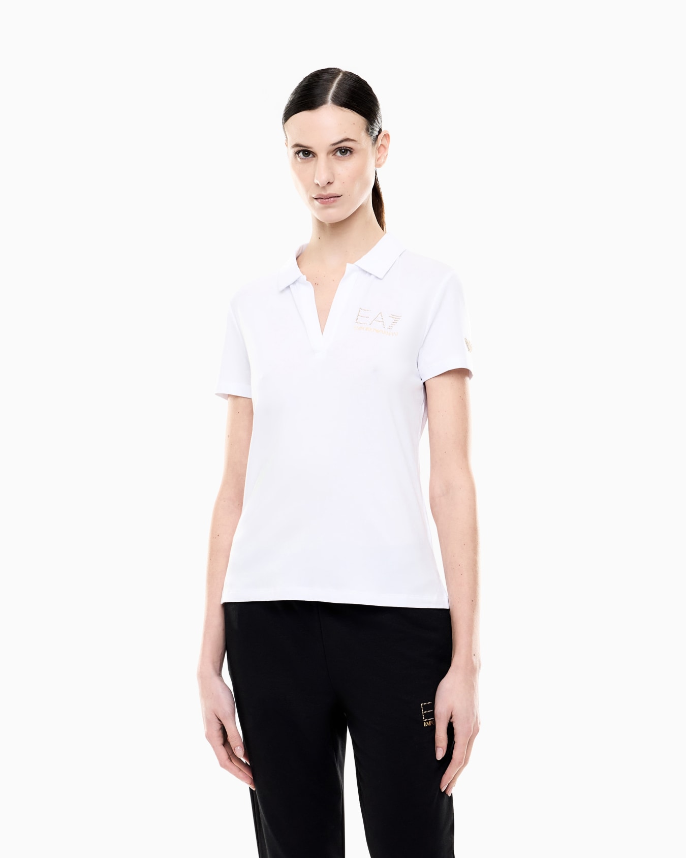 Evolution short-sleeved polo shirt in a cotton and modal blend Slide 2