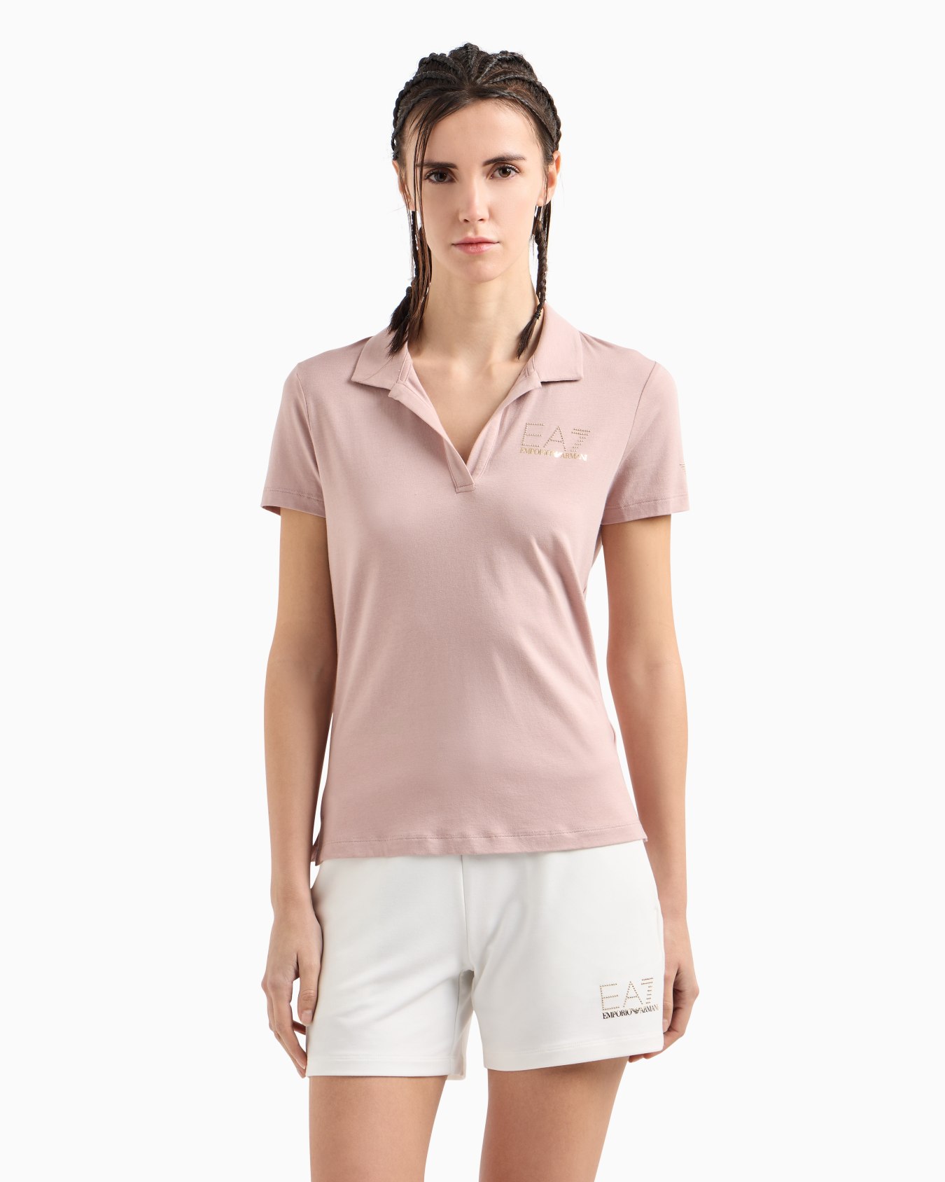 Evolution short-sleeved polo shirt in a cotton and modal blend Slide 3