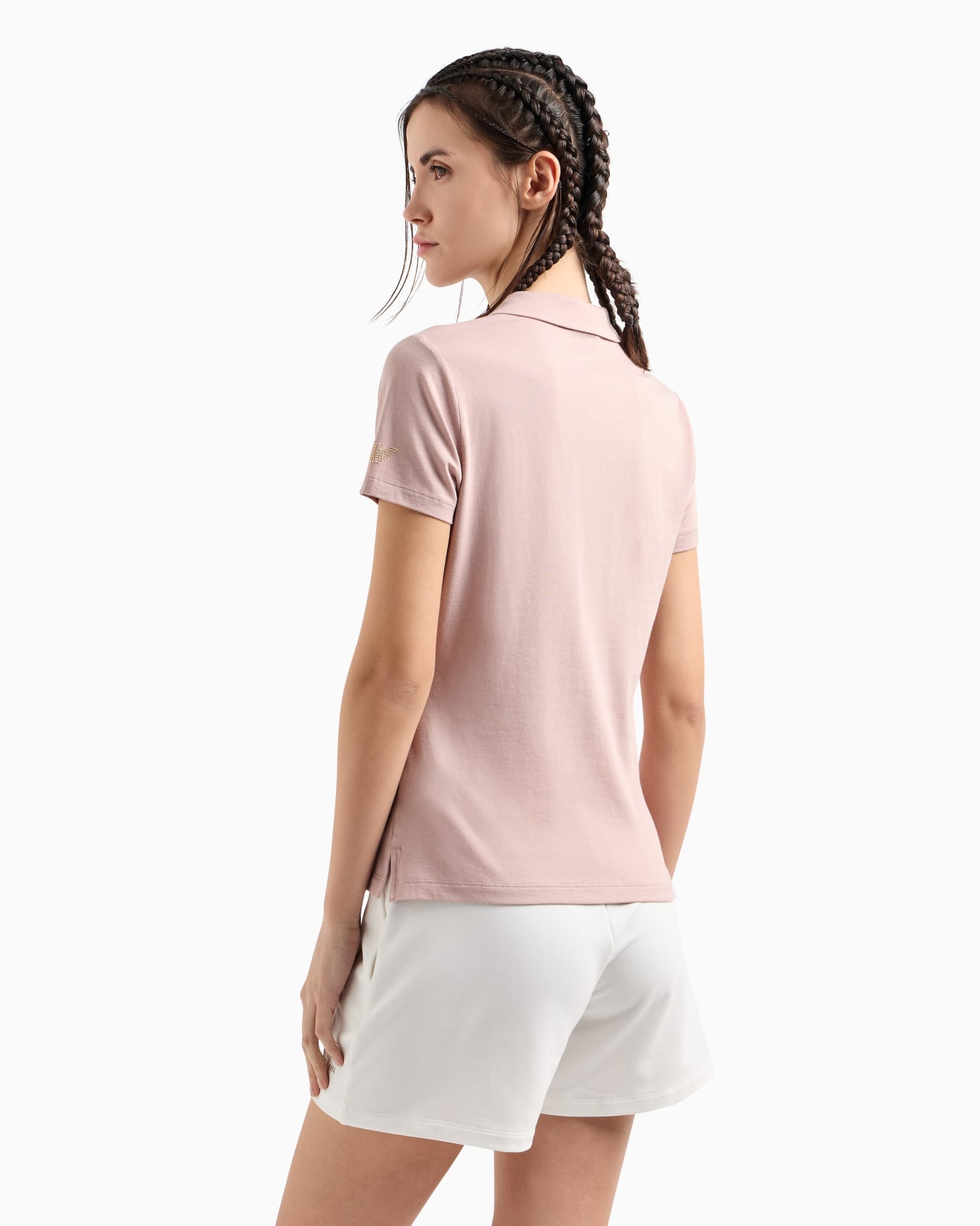Evolution short-sleeved polo shirt in a cotton and modal blend Slide 2