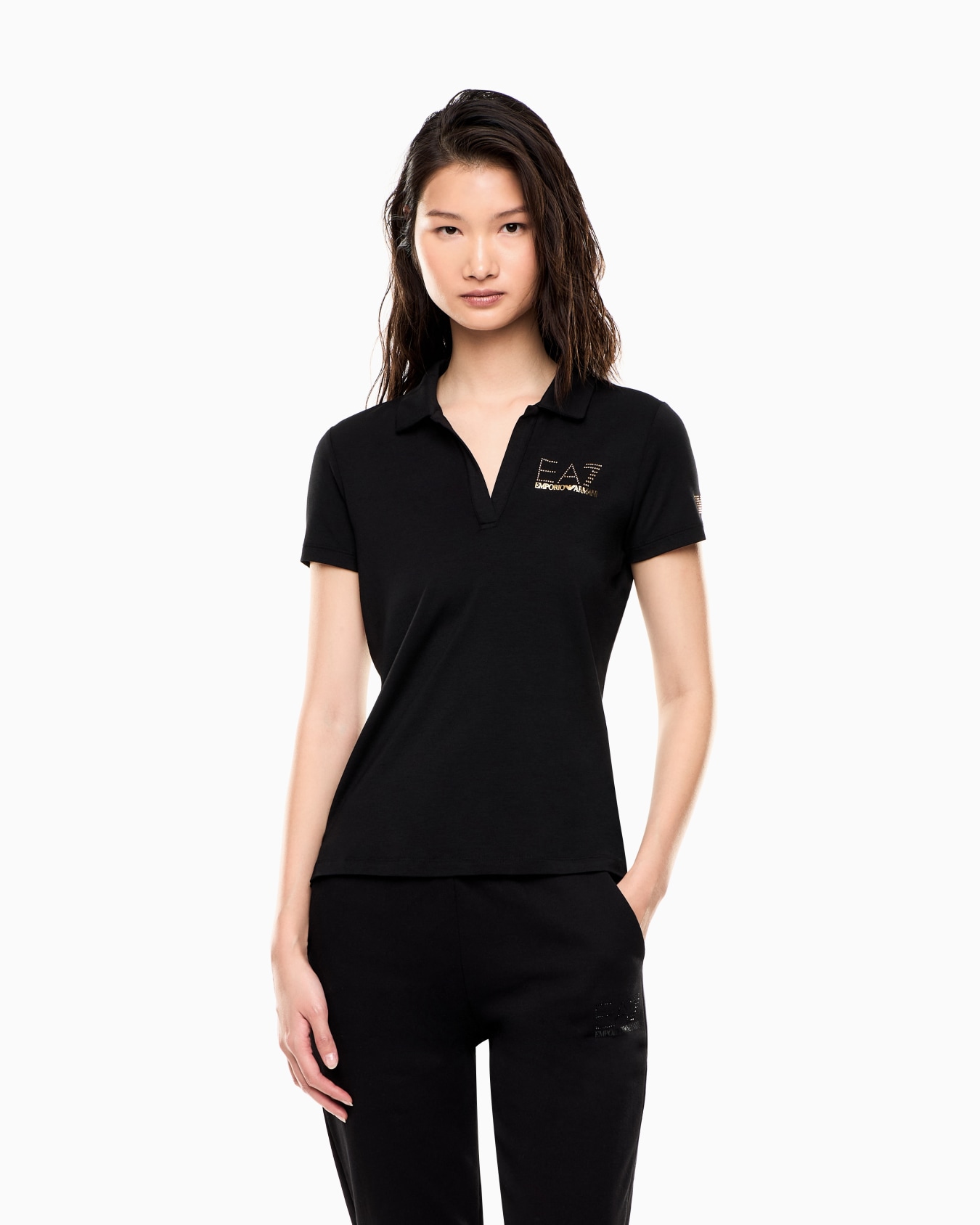 Polo de manga corta Evolution en mezcla de algodón y modal Diapositiva 3