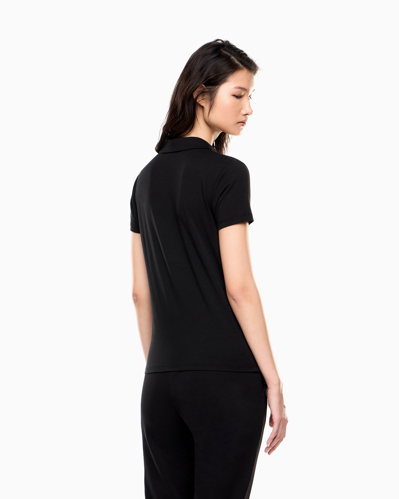 Polo de manga corta Evolution en mezcla de algodón y modal Diapositiva 2