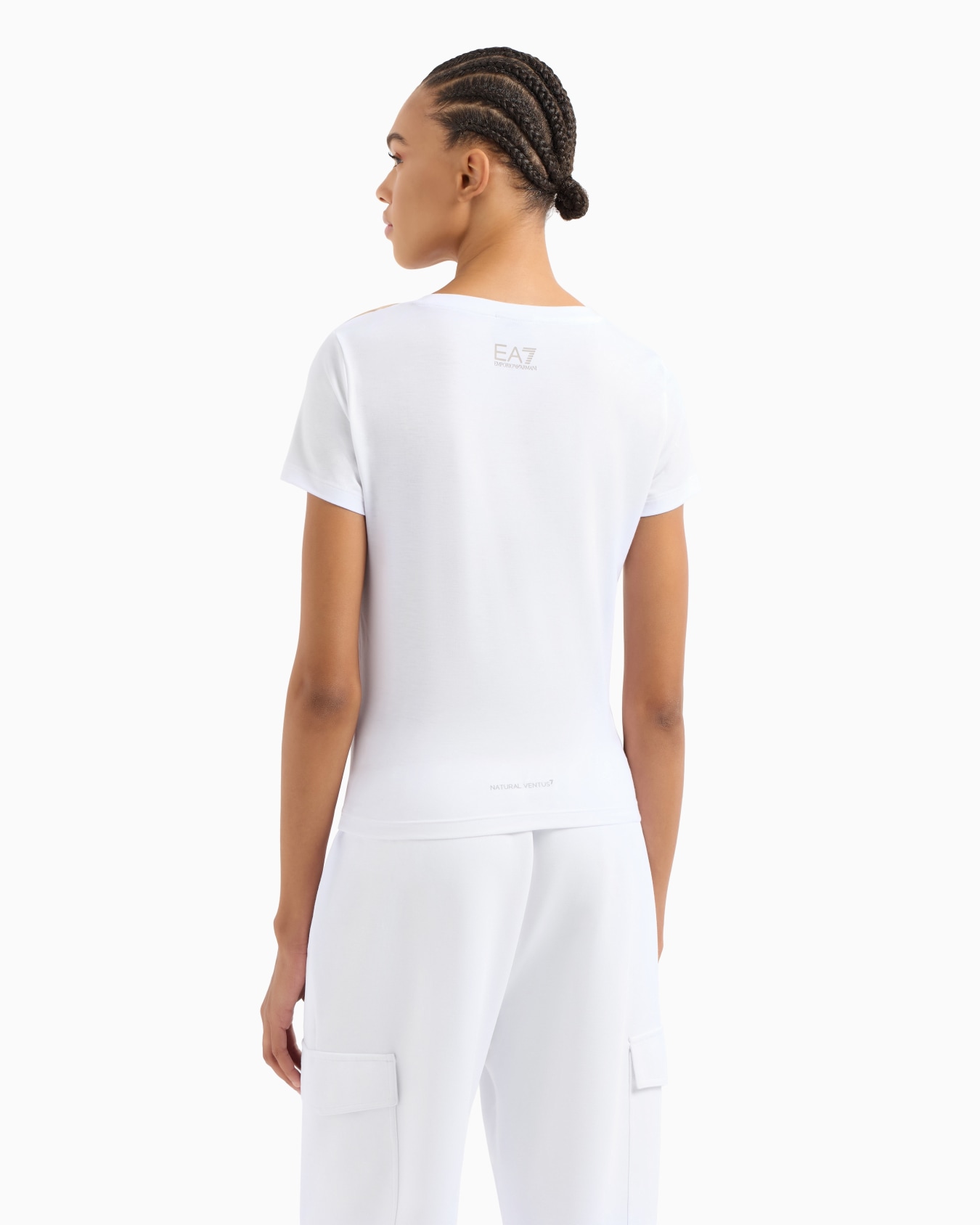 Camiseta de cuello redondo Dynamic Athlete de tejido técnico Natural VENTUS7 Diapositiva 2