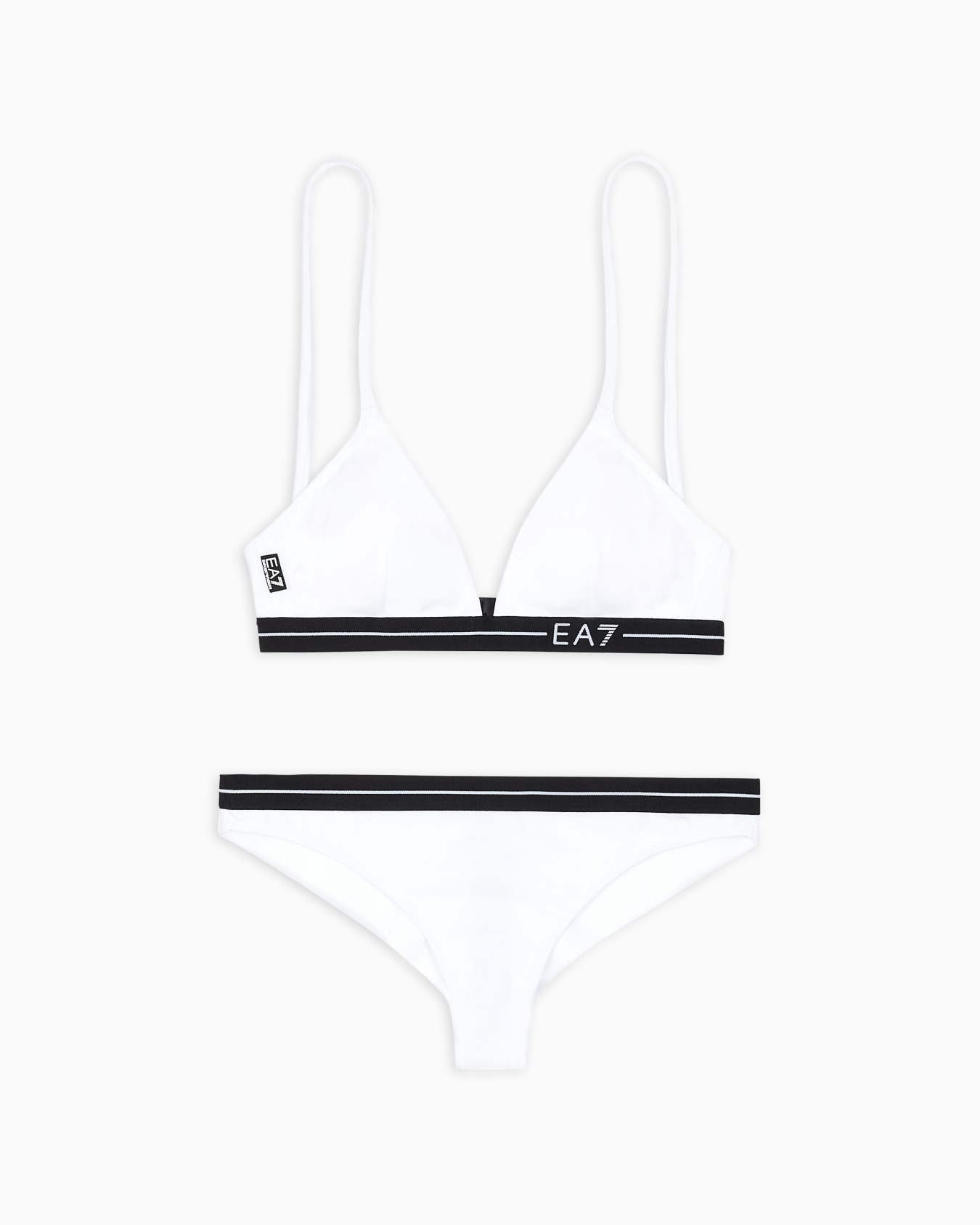 Bralette bikini with logo tape Slide 0