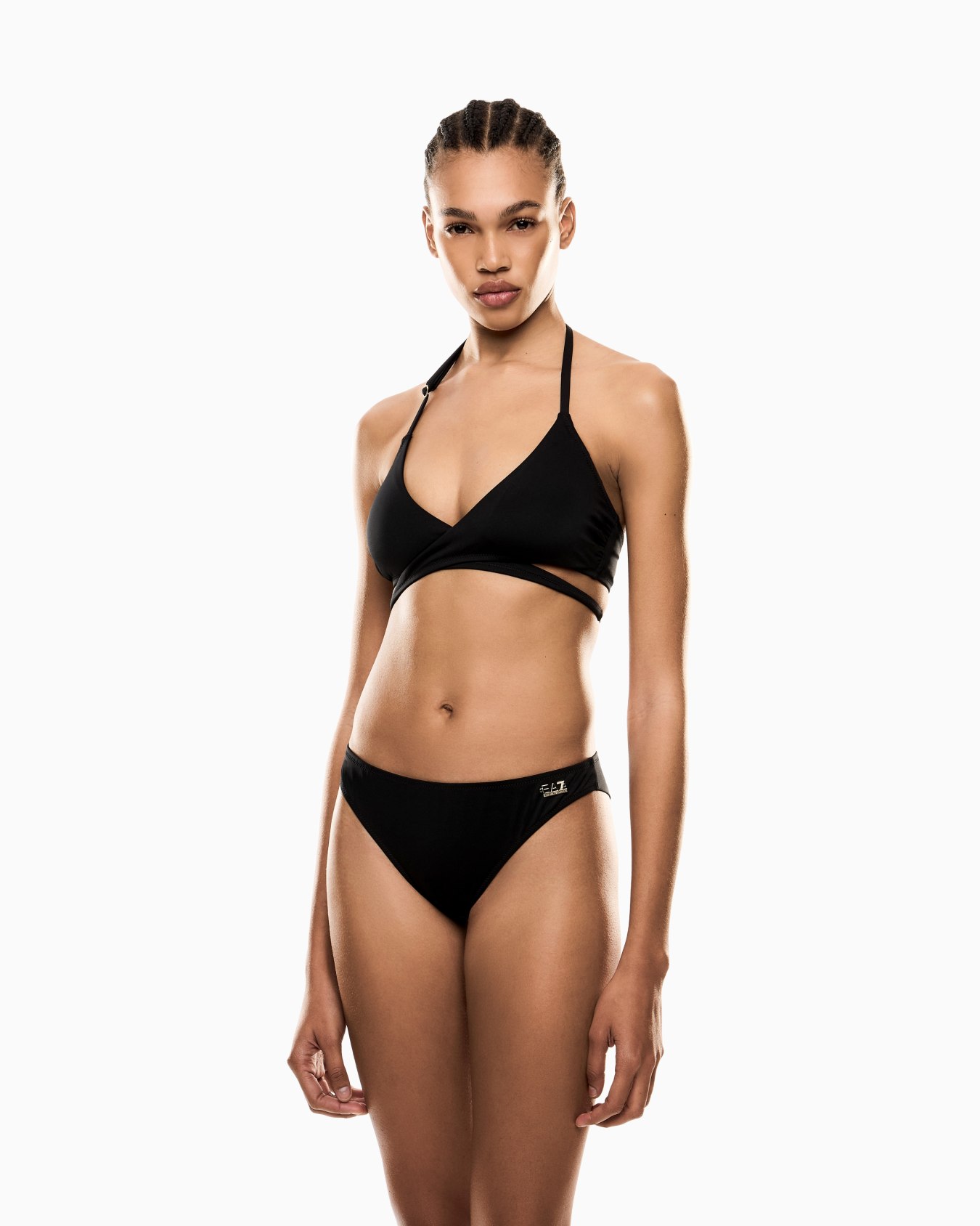 Bikini asymétrique en tissu technique Diapositive 1