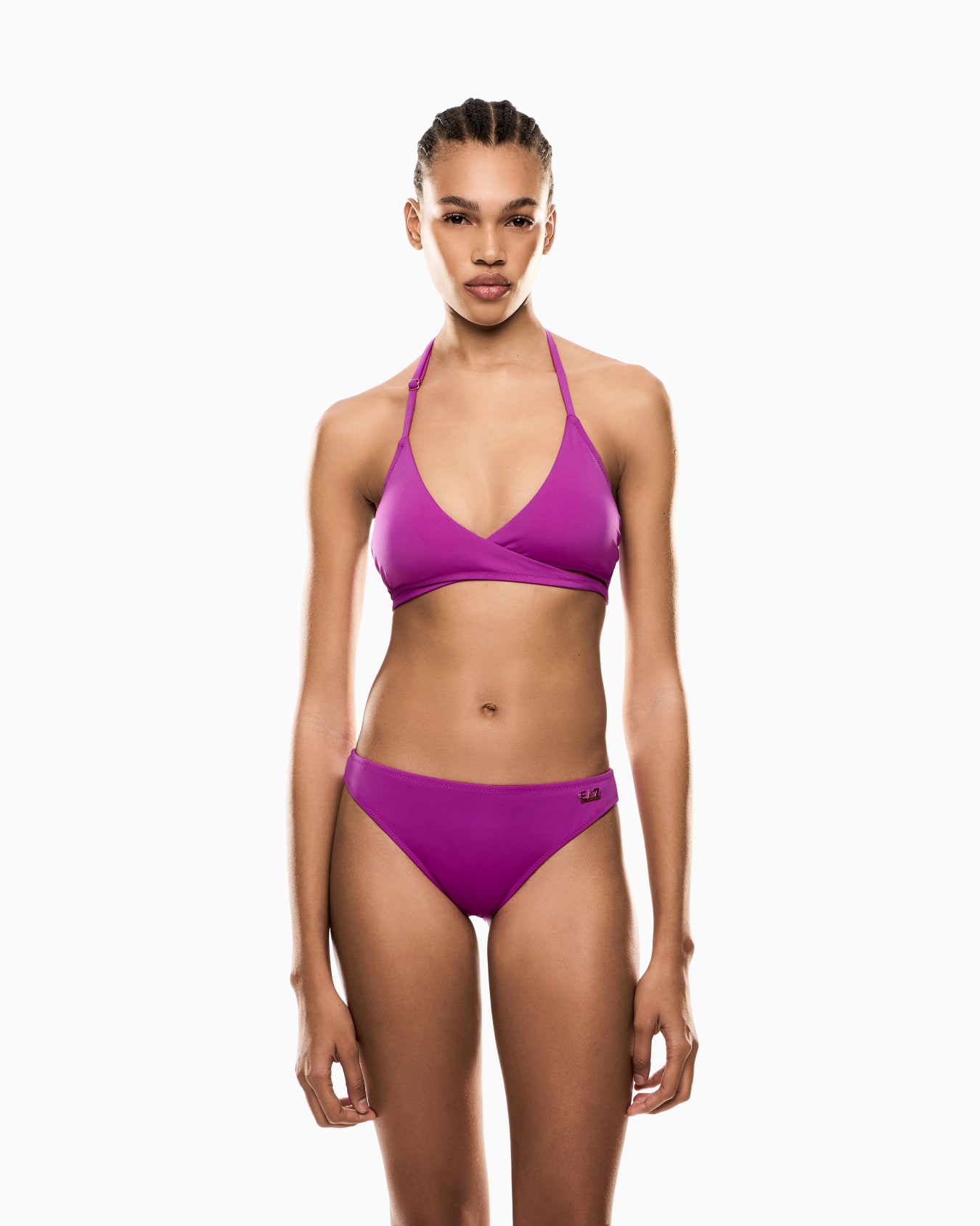 Bikini asymétrique en tissu technique Diapositive 1
