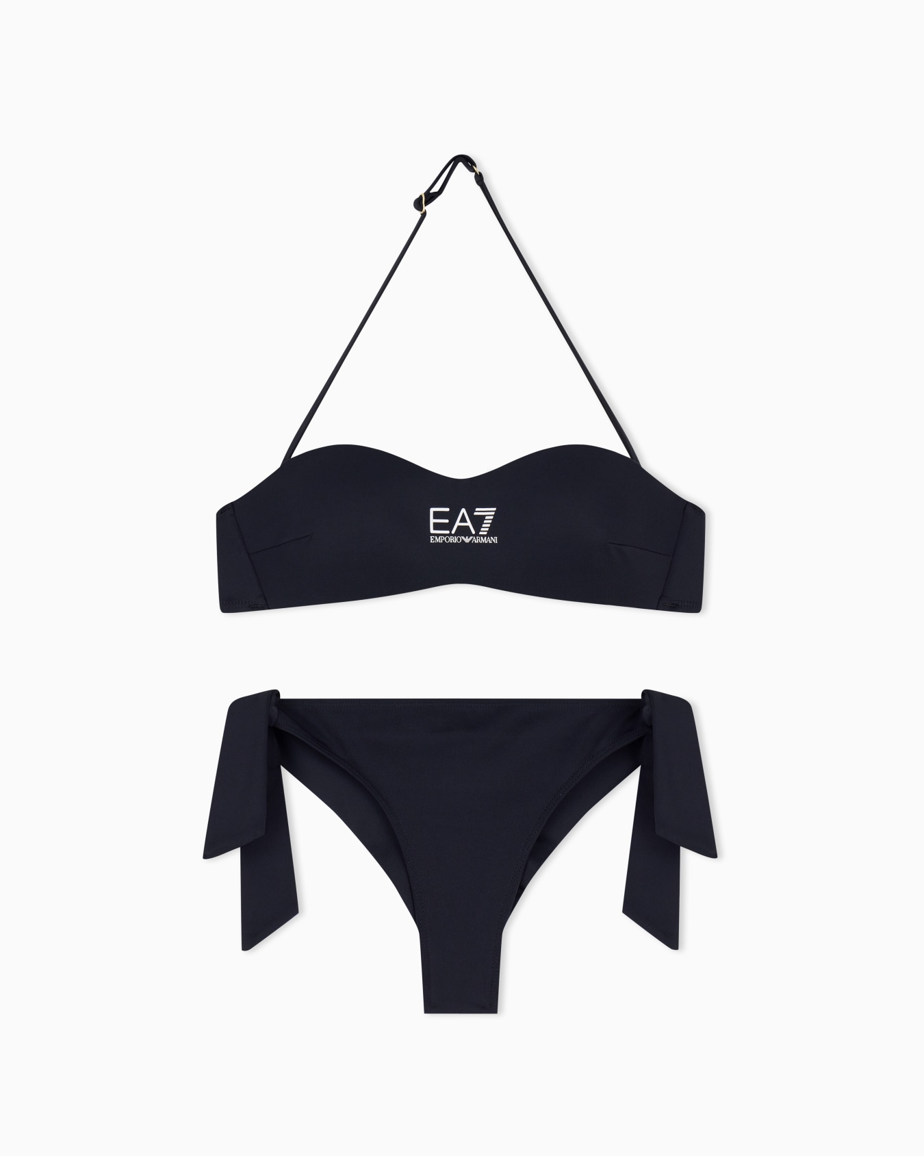 Bandeau-Bikini mit Logo Folie 0